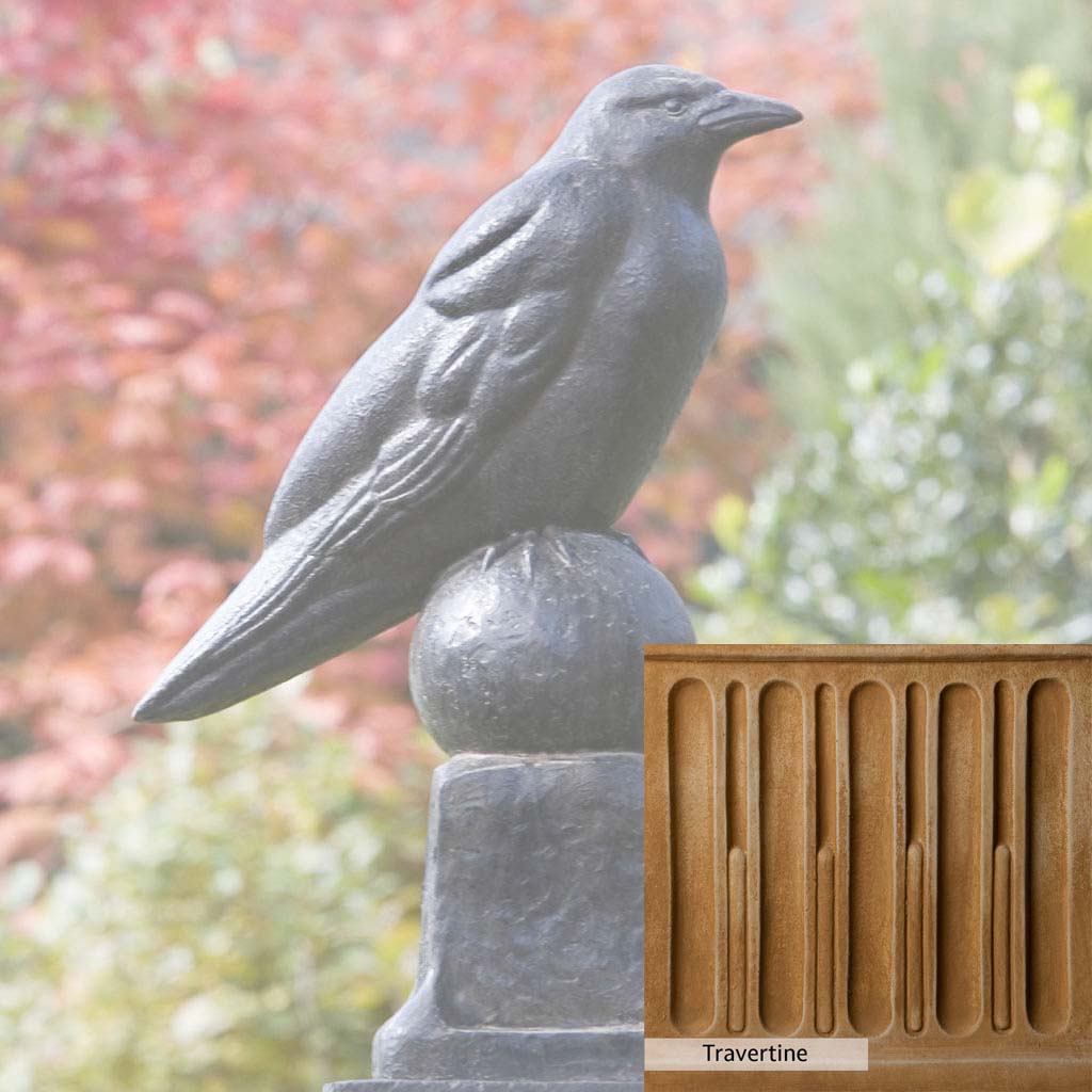 Campania International Raven Statue - Gothic Home Decor, Outdoor Garden Statue for Halloween & Gothic Decorations - Perfect for Patio, Yard, and Halloween Displays