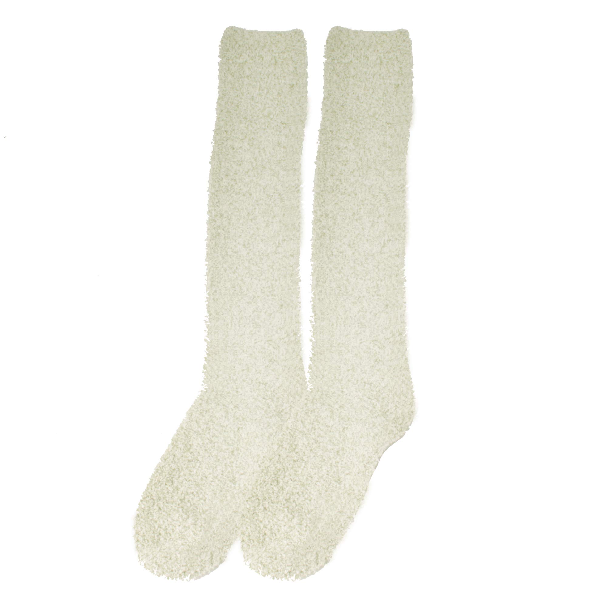 Women's Fuzzy Feather Soft Cozy Knee High Socks - Warm Winter Boot Socks for Women, Ultra Soft Knit Socks for Cold Weather, Perfect for Boots, Lounging & Outdoor Activities