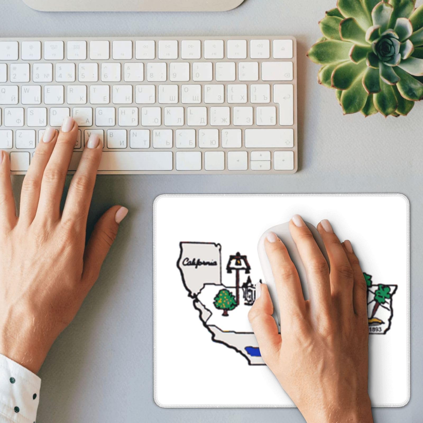Riverside County California Flag Mouse Pad - 10x12 Inch Non-Slip Rubber Desk Mat for Office, Gaming & Laptop Use | Waterproof Computer Mousepad for Home & Work