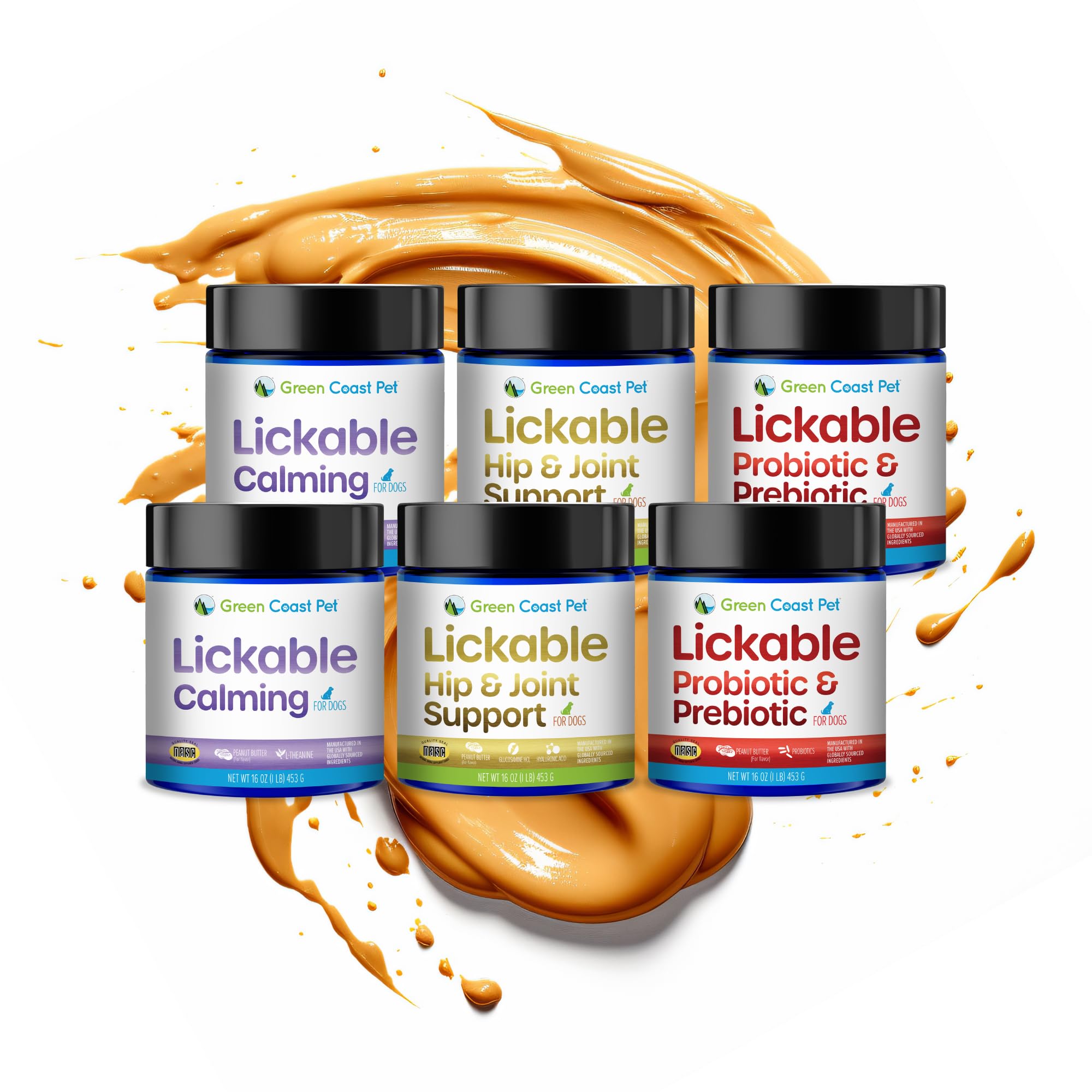 Lickable Actives Calming Hip & Joint Probiotic & Prebiotic Supplement for Dogs - Bulk Value Bundle (Supports Mobility & Digestive Health) - Perfect for Senior Dogs & Active Pets