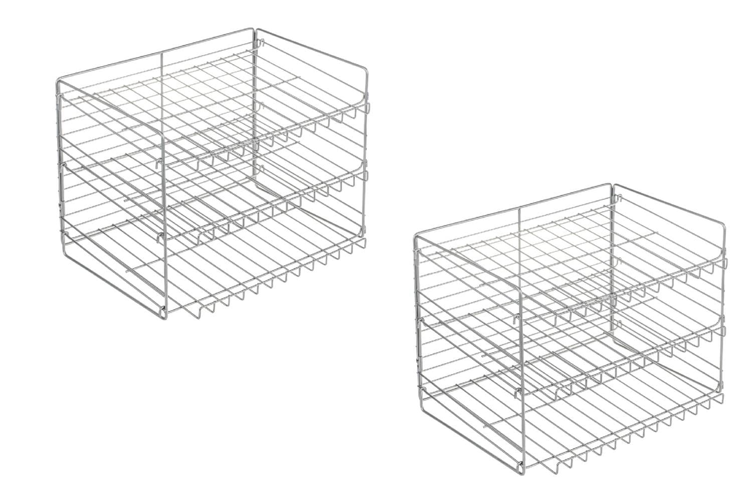 Stainless Steel Stackable Can Rack Organizer - Space Saving Kitchen Storage for Soda, Beer & Food Cans - Perfect for Pantry, Garage or Restaurant Organization