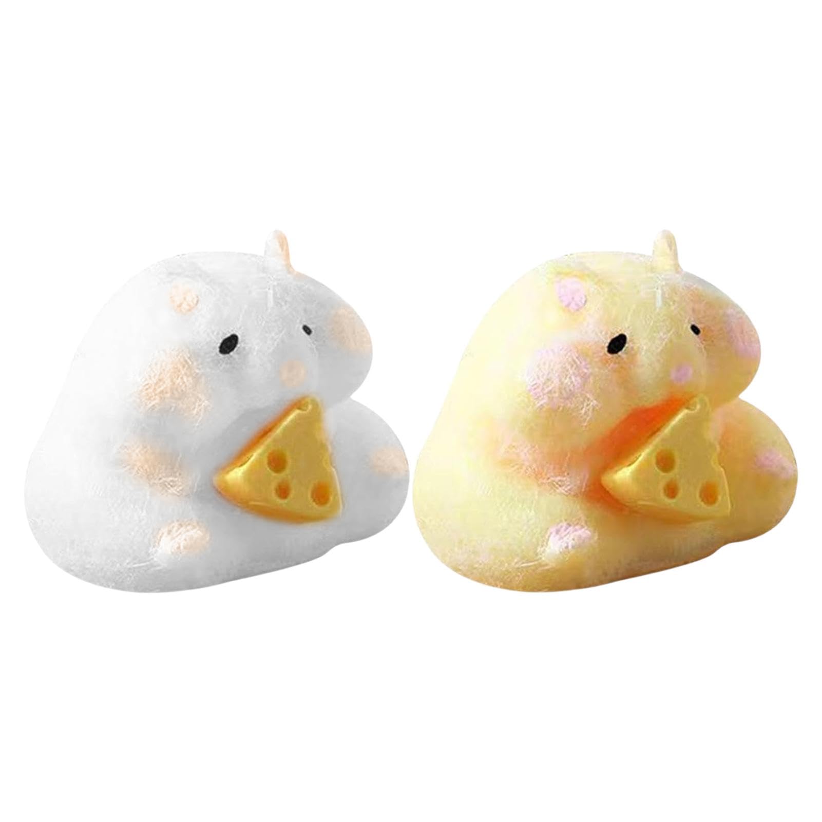 Stress Relief Hamster Squishy Squeeze Toys - Soft Pinch Family Sensory Fidget Toys for Kids & Adults - Fun Stress Ball for Anxiety Relief, ADHD & Office Desk Play