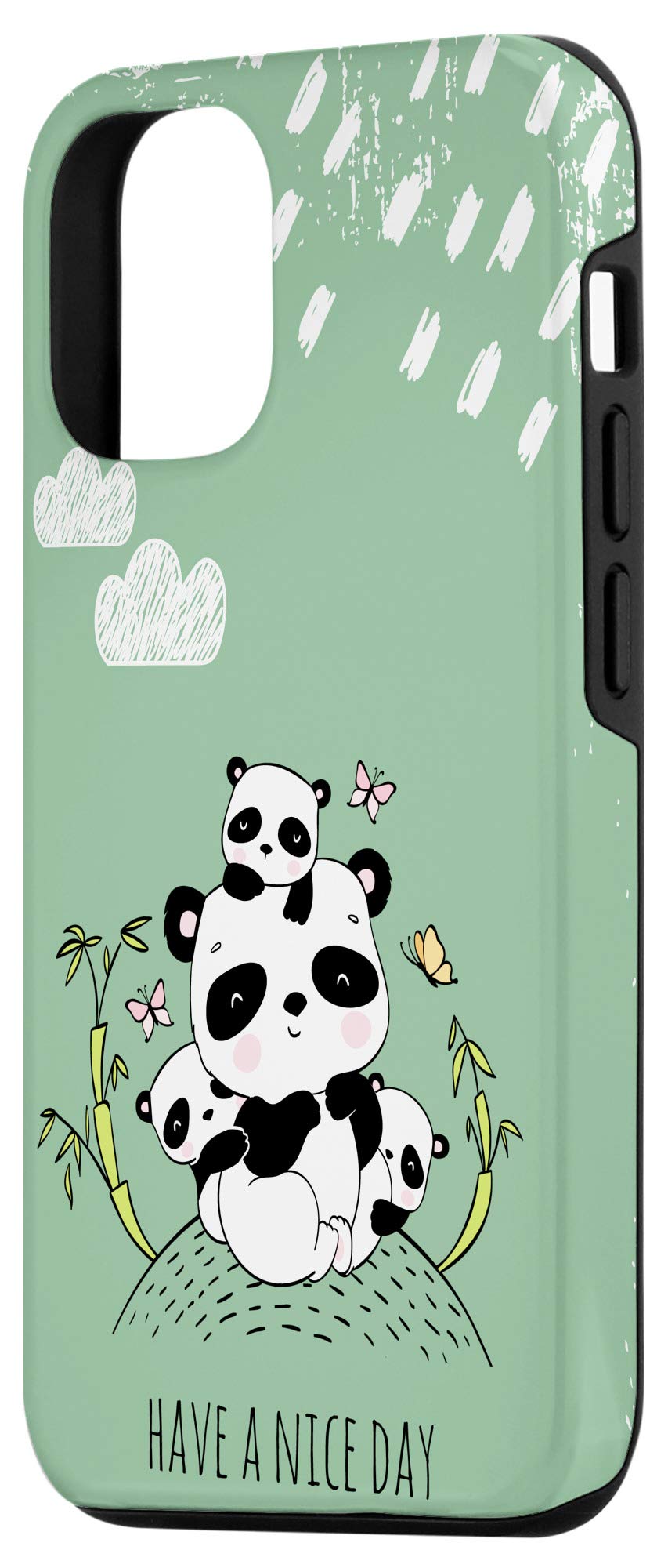 iPhone 12/12 Pro Panda Design Protective Phone Case - Cute Panda Lover Gift for Women & Men | Perfect for Daily Use, Office & Travel