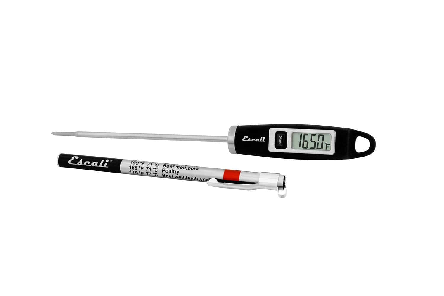Escali Gourmet Digital Thermometer - High Precision Kitchen Food Thermometer for Cooking, Baking, Grilling & Candy Making - Instant Read LCD Display for Meat, BBQ, Deep Fry & Home Brewing