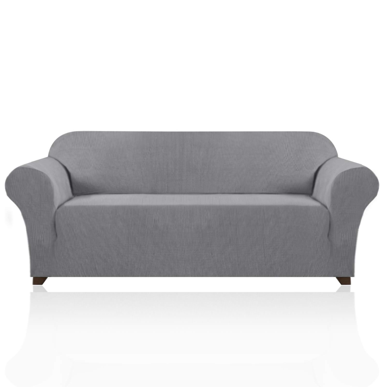 Premium 3-Cushion Couch Cover - Pet Friendly Oversized Sofa Protector | Washable, Non-Slip Furniture Slipcover for XL Couches (Dove Gray) | Perfect for Living Room, Family Room & Pet-Friendly Homes