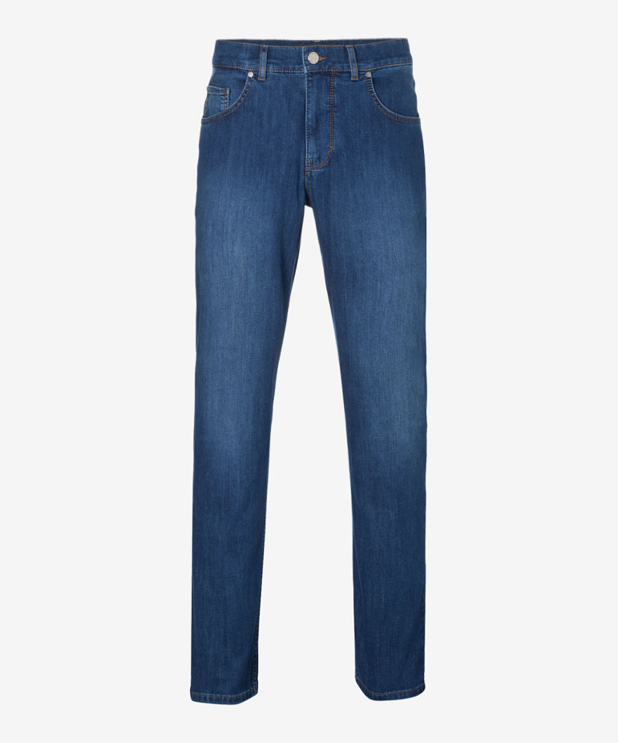BRAX Regular Blue 5 Pocket Jeans for Men - Classic Fit Denim Pants with Comfortable Stretch | Perfect for Casual Wear, Office & Everyday Outfits