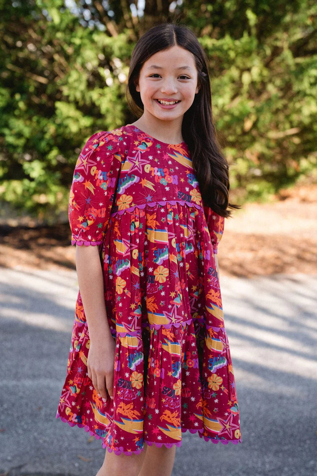 Briton Court Quinn Dress in Cosmic Burgundy - Elegant Women's Midi Dress for Parties & Date Nights | Perfect for Weddings, Cocktail Events & Special Occasions