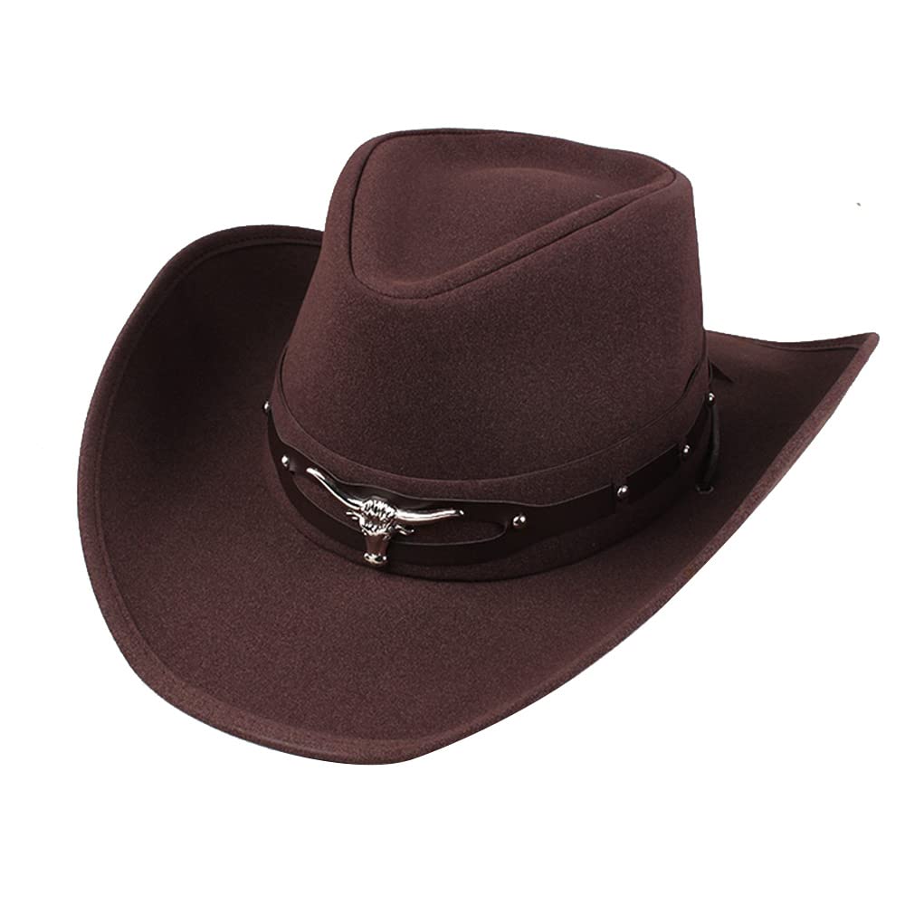 FFYUEEE Men's Western Cowboy Hat - Wide Brim Summer Sun Hat for Riding, Fishing & Outdoor Activities | UV Protection & Breathable Design
