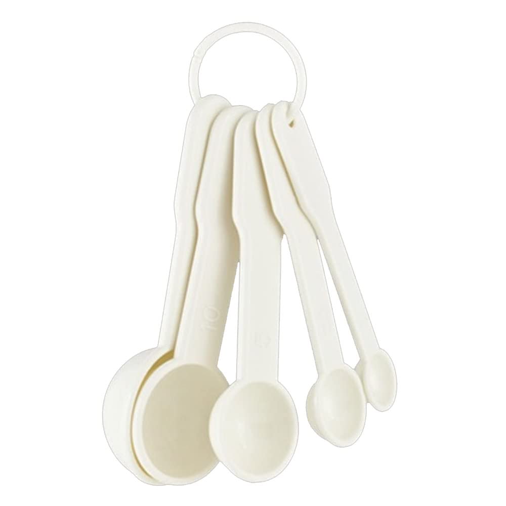 Premium 5-Piece Resin Measuring Spoons Set - Accurate for Dry & Liquid Ingredients (Oil, Water, Vinegar, Sauces, Sugar, Honey) - Perfect for Baking, Cooking & Meal Prep
