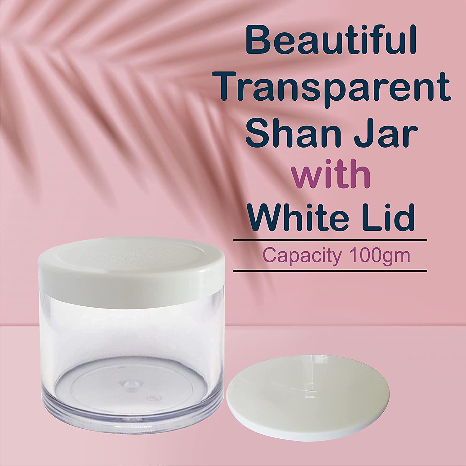 Dinemart 6-Pack 100GM Clear Cosmetic Jars with White Lids & Inner Plugs - Leakproof DIY Containers for Creams, Gels, Lip Balms, Body Butters & Skincare Products | Perfect for Home Beauty Recipes & Travel-Size Storage