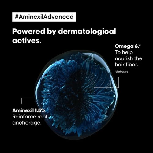 Aminexil Advanced Hair Growth Treatment 10x6ml - Effective Solution for Thinning Hair & Hair Loss Prevention - Perfect for Daily Scalp Care & Regrowth
