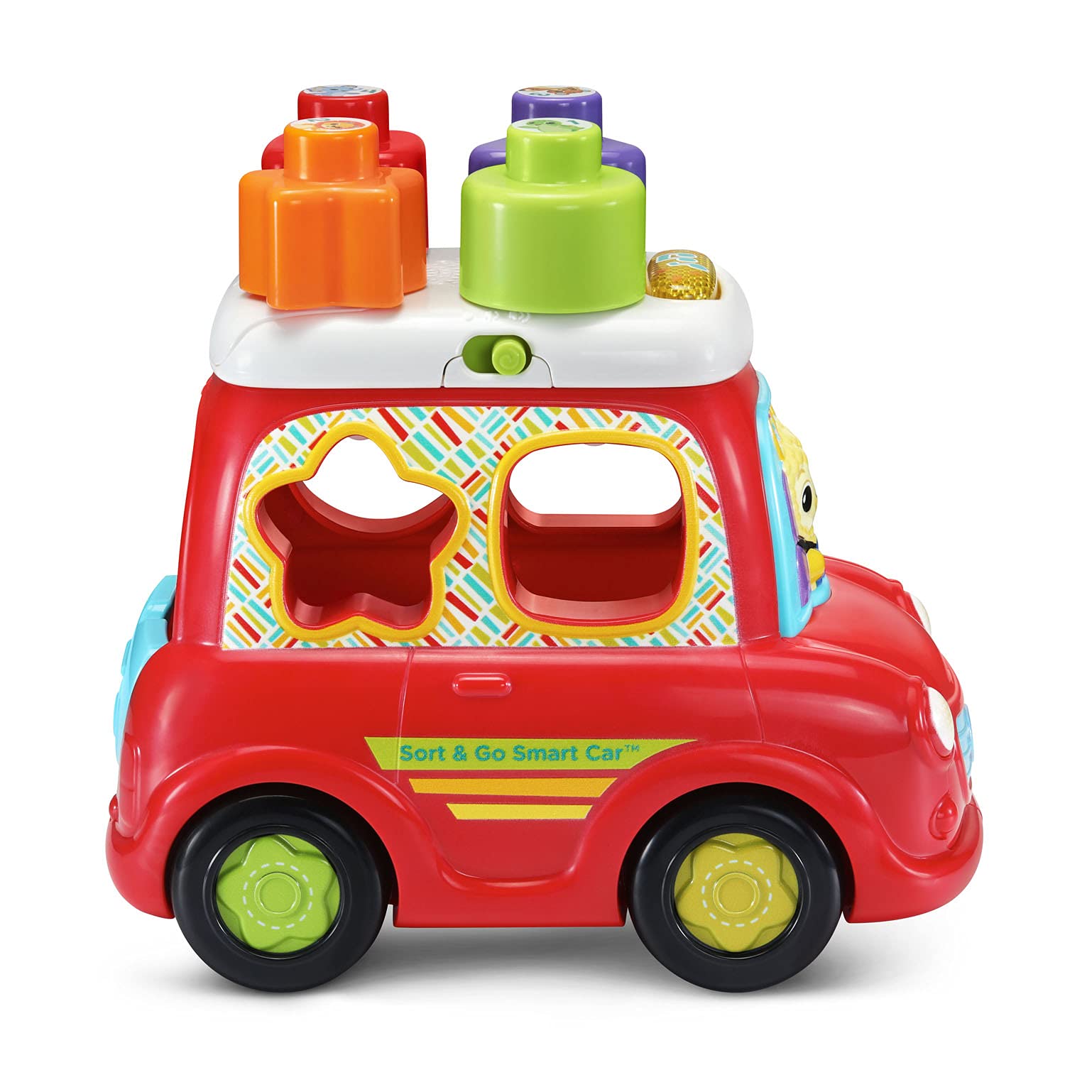 VTech Sort and Go Smart Car - Interactive Learning Toy for Toddlers, Red - Educational Shape Sorter & Push Car for Kids Ages 1-3 Years (Ideal for Early Childhood Development & Playtime Fun)