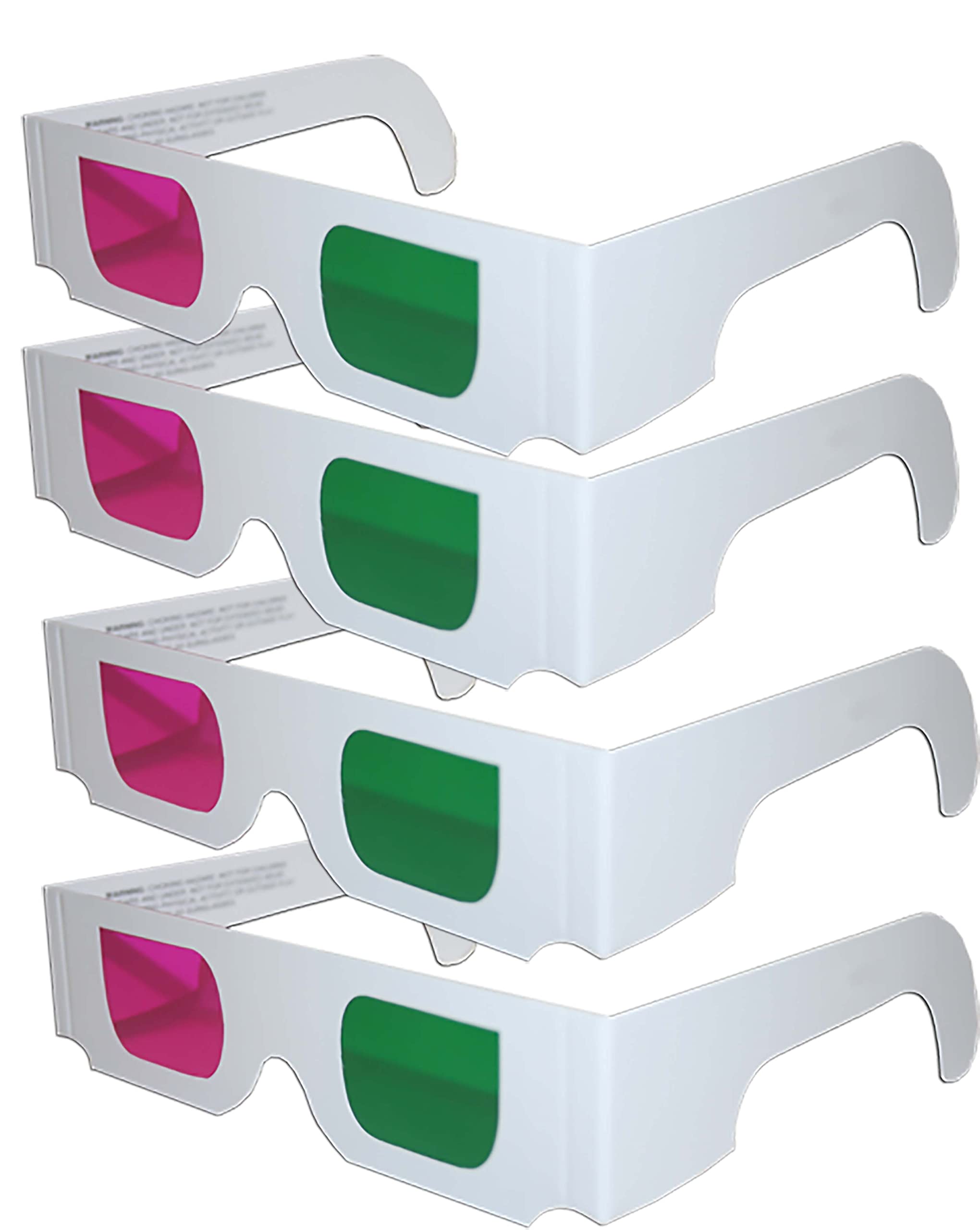 Official My Bloody Valentine 3D Glasses - 4 Pairs Green/Magenta Anaglyph 3D Glasses for Movies & Horror Films - Perfect for 3D Movie Nights, Halloween Events & Theatrical Screenings