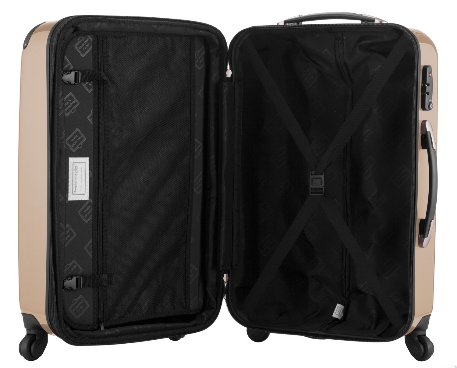 Premium 3-Piece Champagne Luggage Set by Hauptstadtkoffer - Perfect for Business Travel, Family Vacations & International Trips