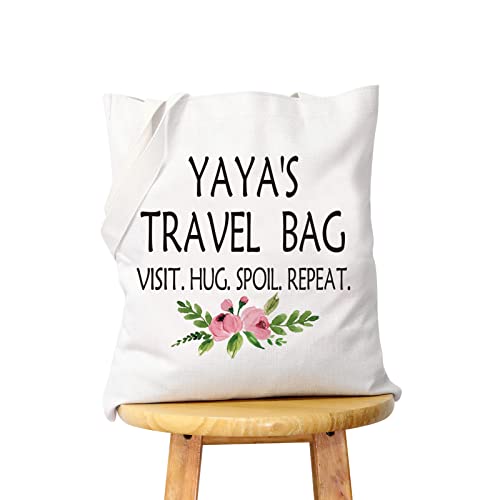 WCGXKO Yaya Gift - Elegant Travel Cosmetic & Toiletry Bag for Grandma, Mother’s Day, Birthday - Perfect Travel Companion for Women | Ideal for Vacations, Business Trips & Spa Days