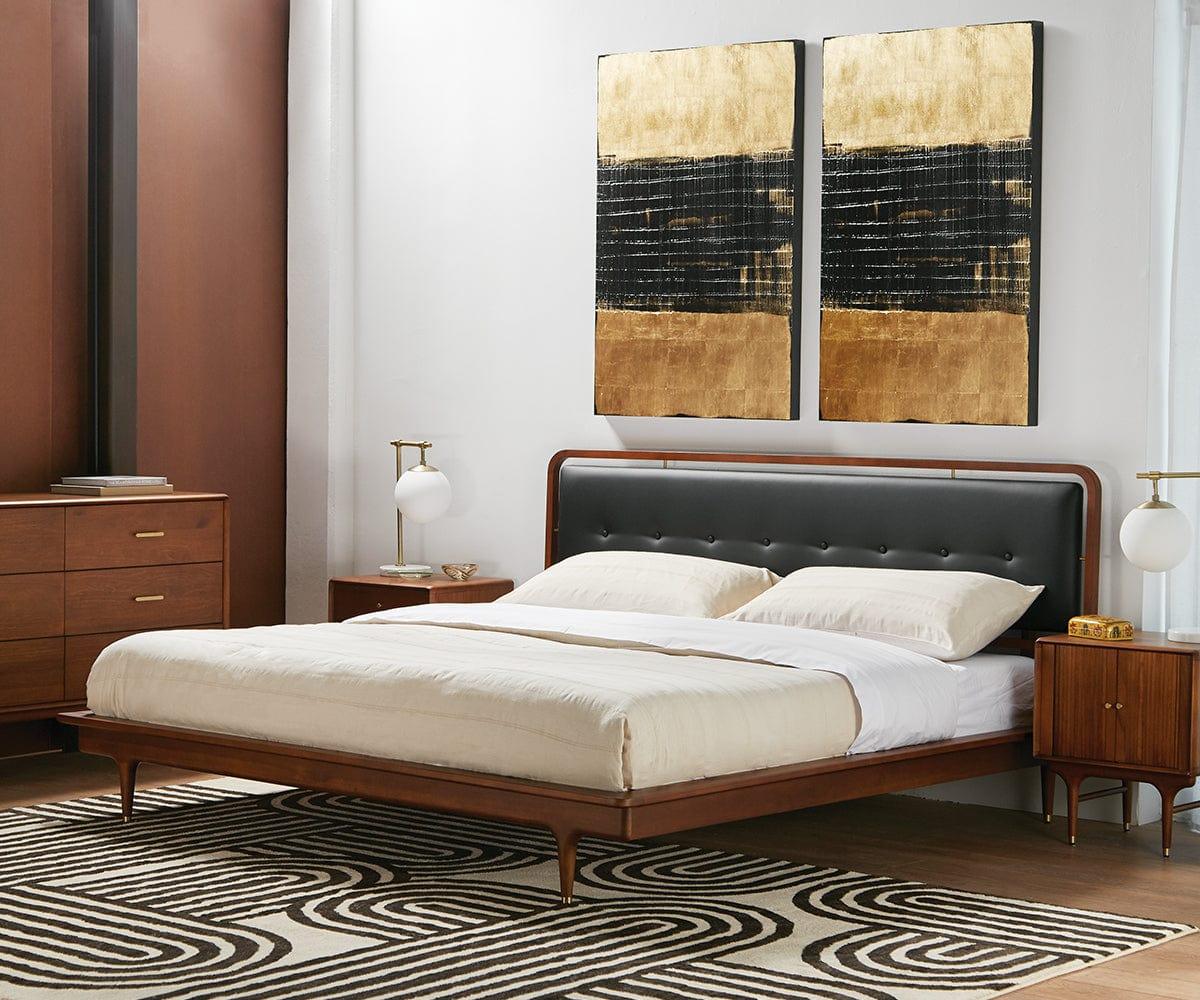 Hendrick Tambour Nightstand - Modern Wood Bedside Table with Drawer for Bedroom, Living Room & Guest Room - Perfect for Storage & Stylish Home Decor