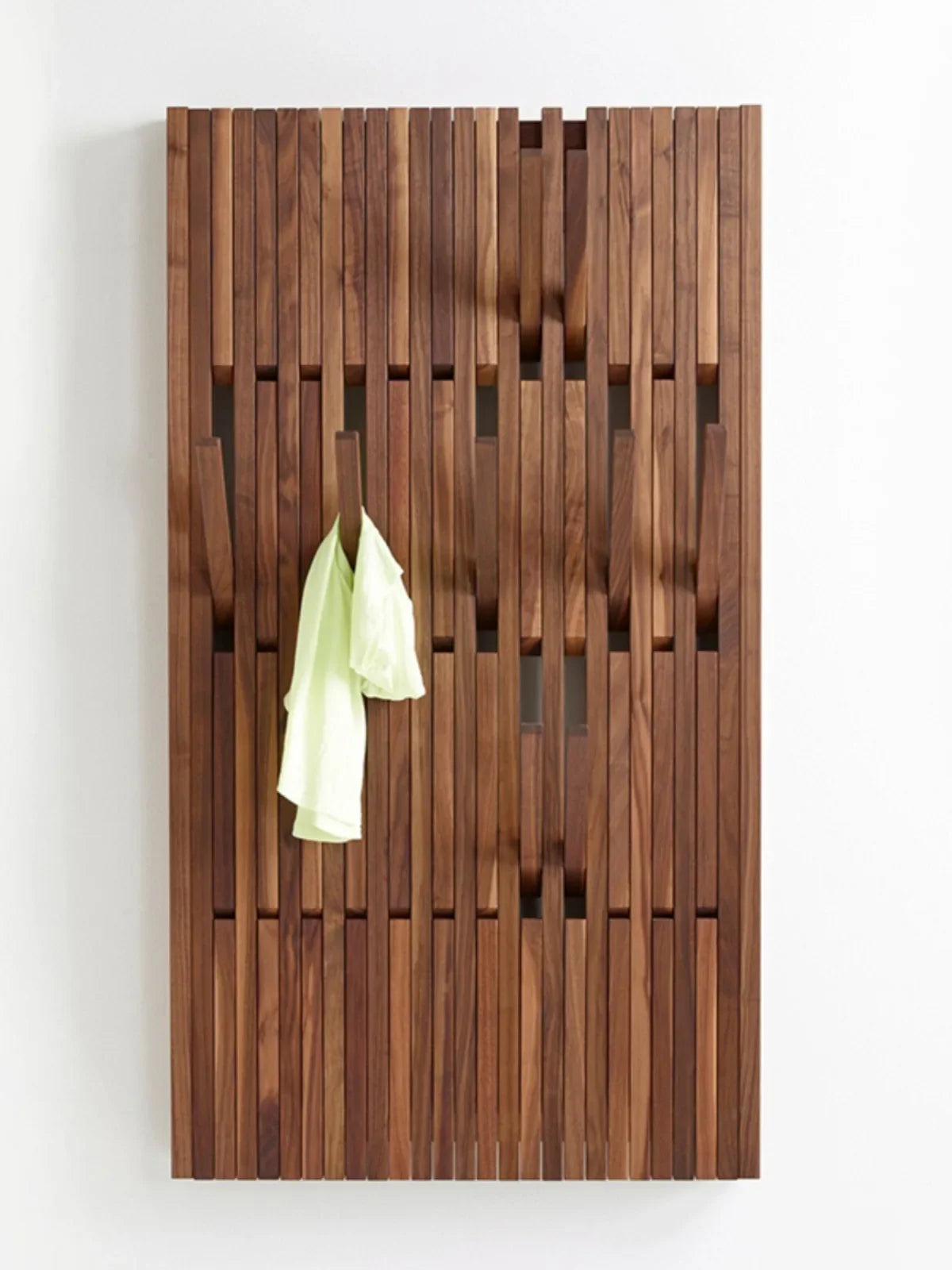 Dark Walnut Wood Piano Wall Hanging Coat Organizer - Stylish Entryway Storage for Hats, Scarves & Keys | Perfect for Home, Office & Apartment Decor