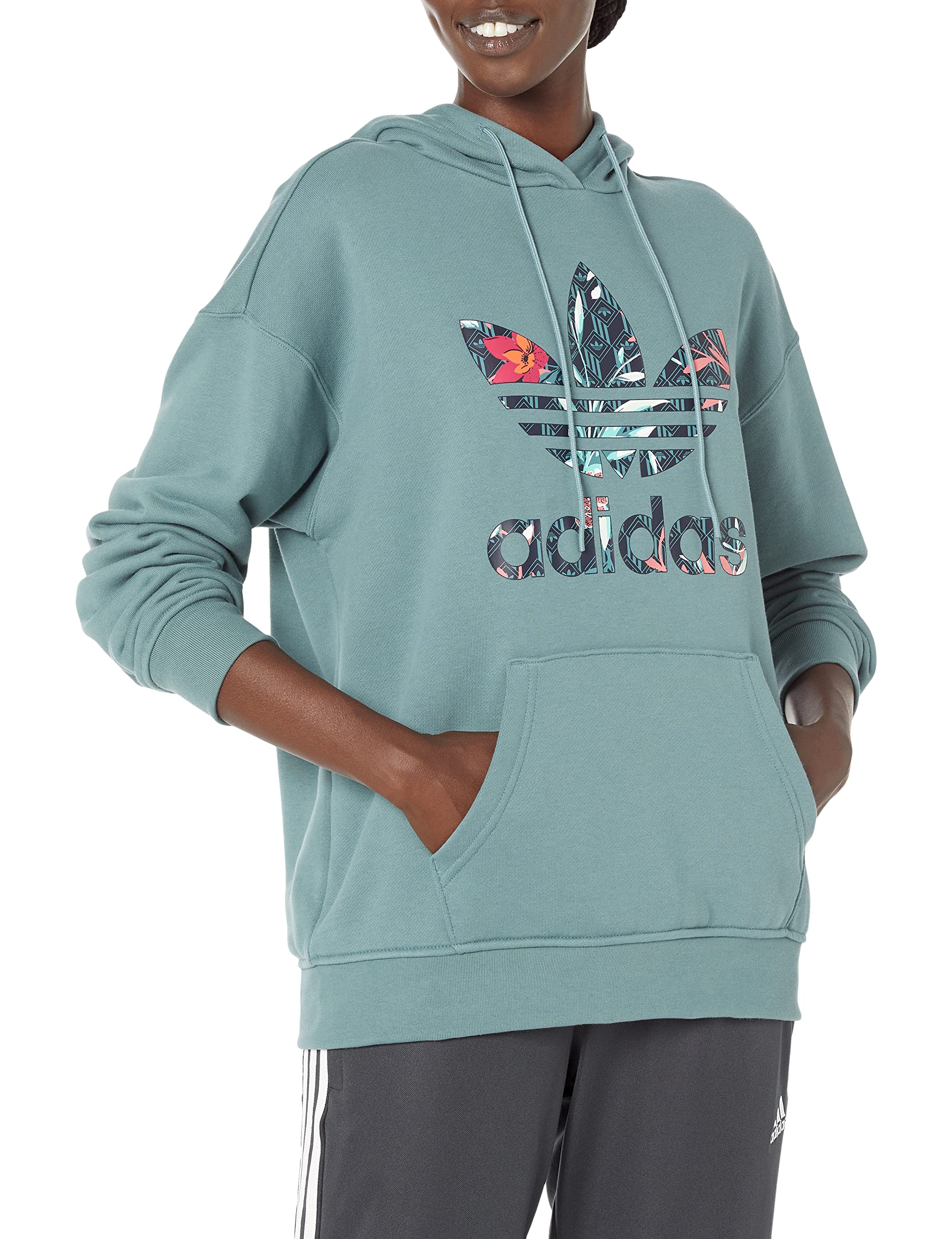 adidas Originals Women's Hoodie Sweatshirt | Casual Pullover Fleece Jacket for Streetwear & Lounge Wear | Perfect for Gym, Running & Everyday Comfort