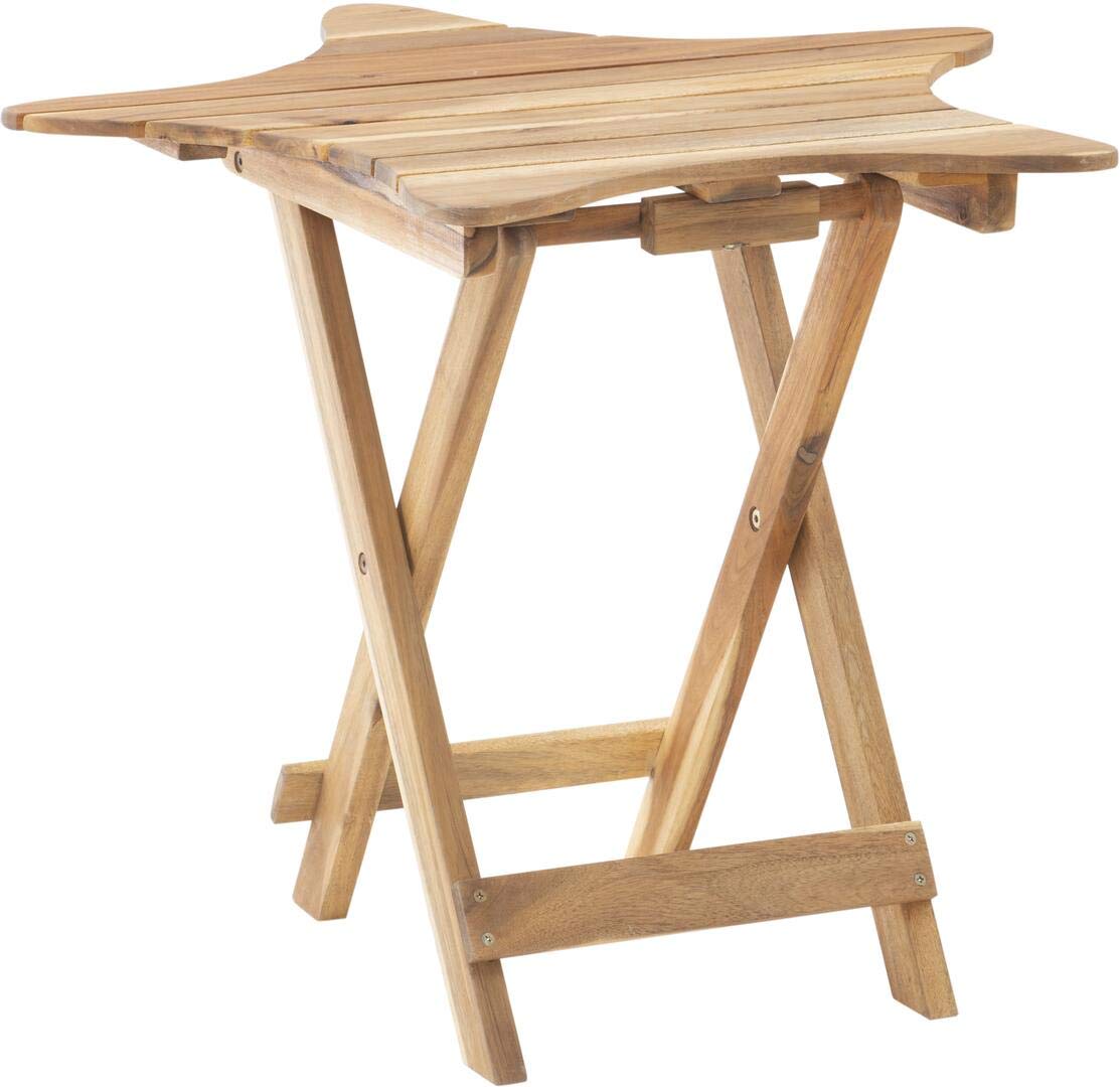 Stanbury Outdoor Folding Table - Portable Picnic Table for Camping, Beach, Backyard - Natural Wood Patio Furniture for Garden, Deck & Outdoor Dining