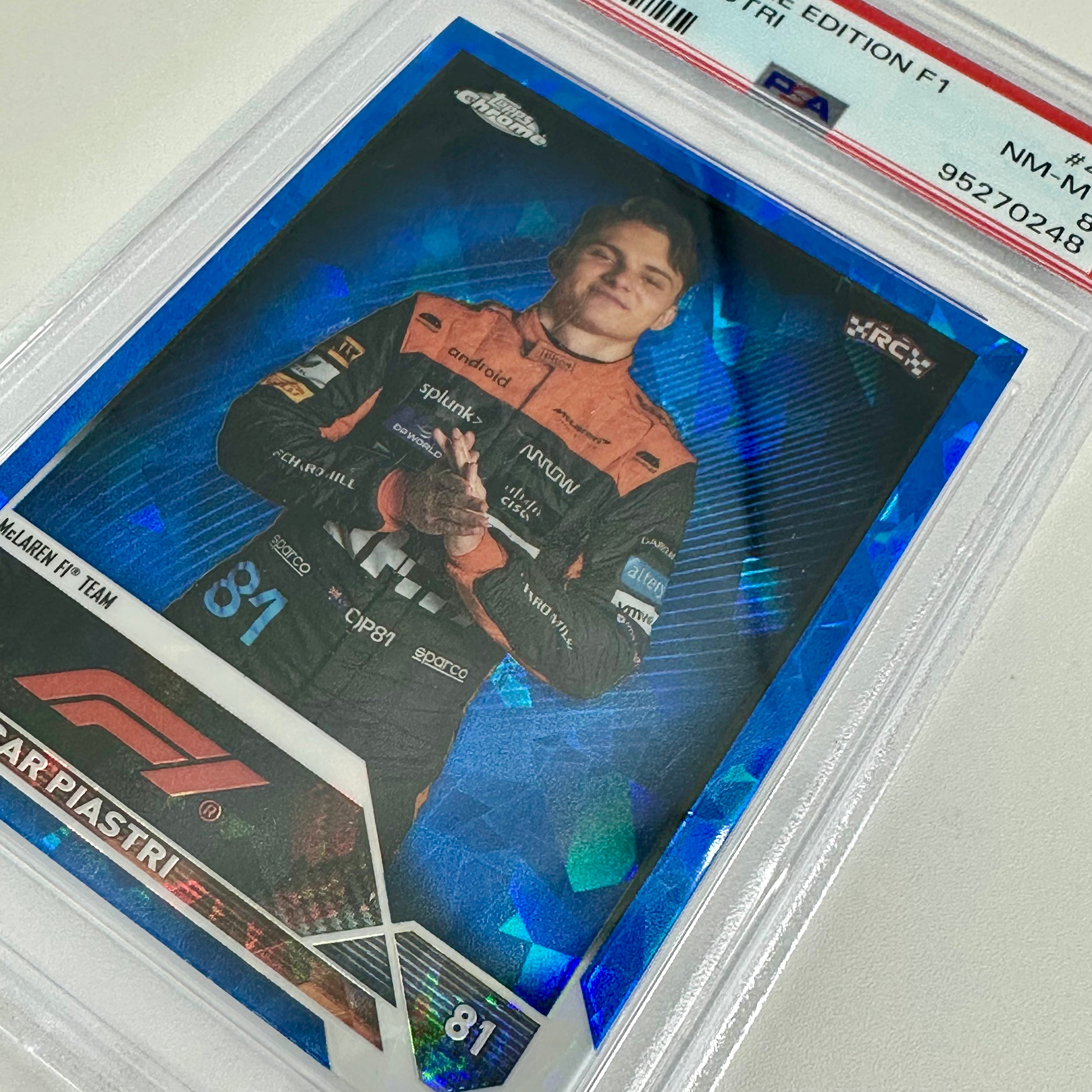 2023 Topps Chrome F1 Oscar Piastri #40 PSA 8 Rookie Card - Sapphire Edition | Perfect for F1 Collectors, Sports Memorabilia Enthusiasts & Investment Collectibles