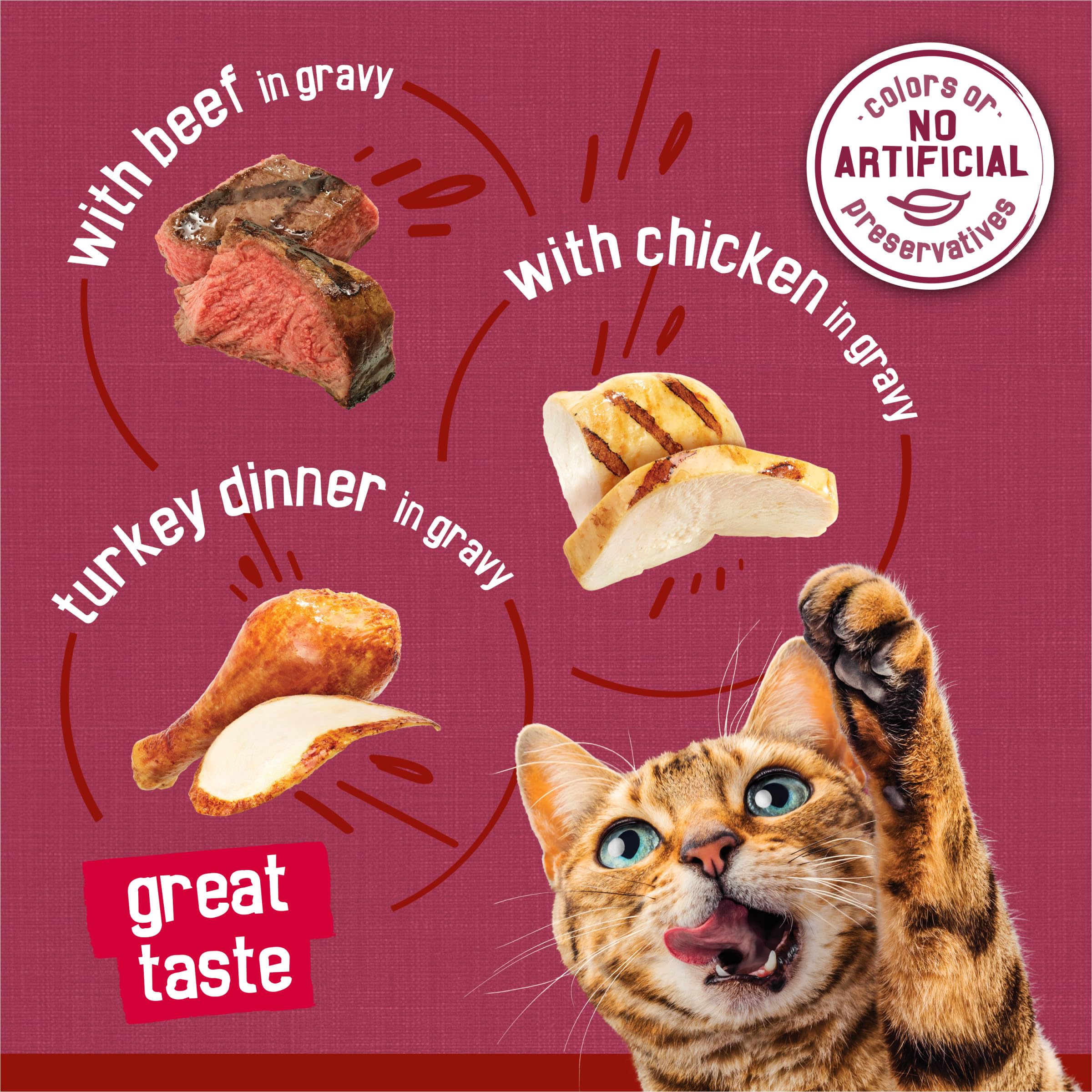Purina Friskies Gravy Wet Cat Food Variety Pack - Prime Filets Meaty Favorites (24 Pack, 5.5 oz Cans) - Delicious & Nutritious Wet Food for Adult Cats - Perfect for Mealtime, Treats & Picky Eaters
