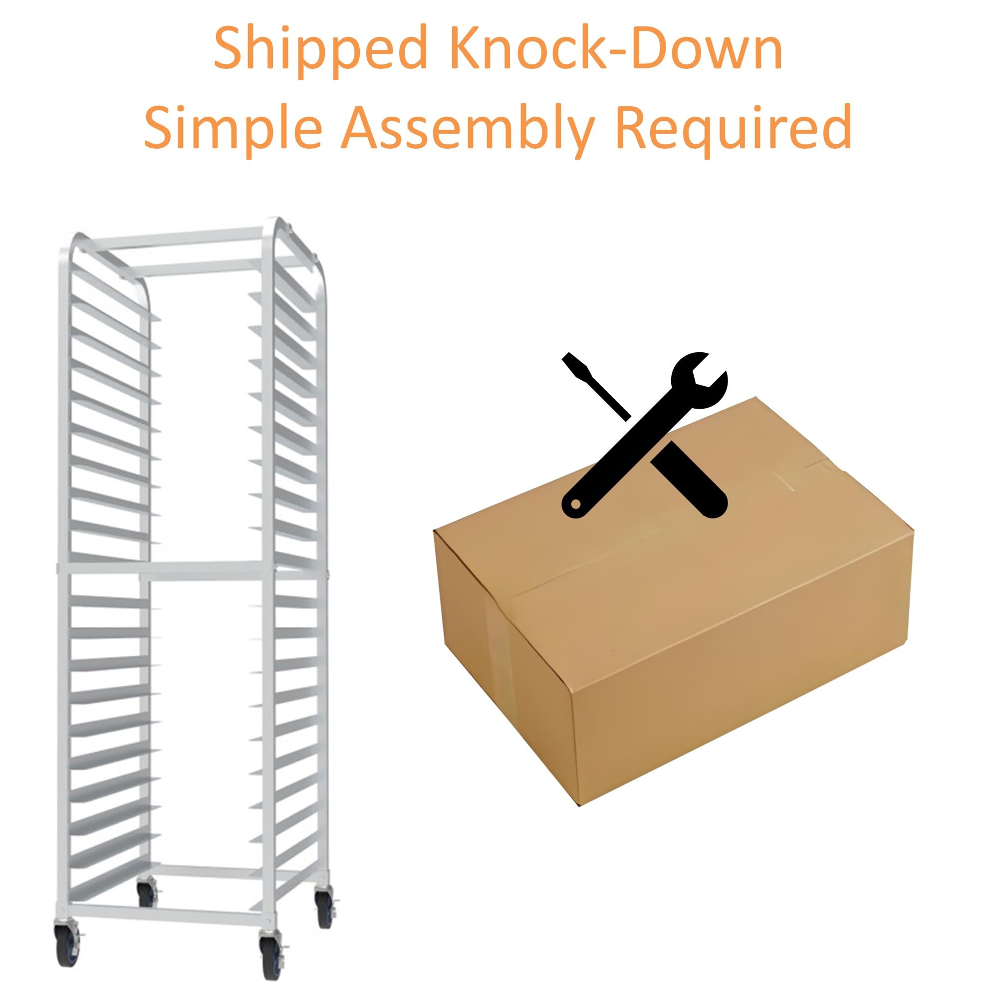 GSW AAR-2022 Commercial Aluminum Knock Down Bun Pan Rack - Holds 20 Pans (20.25