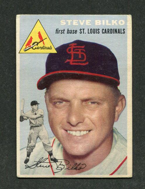 1954 Topps #116 Steve Bilko St. Louis Cardinals Baseball Card - Vintage MLB Collectible for Sports Memorabilia & Fan Display