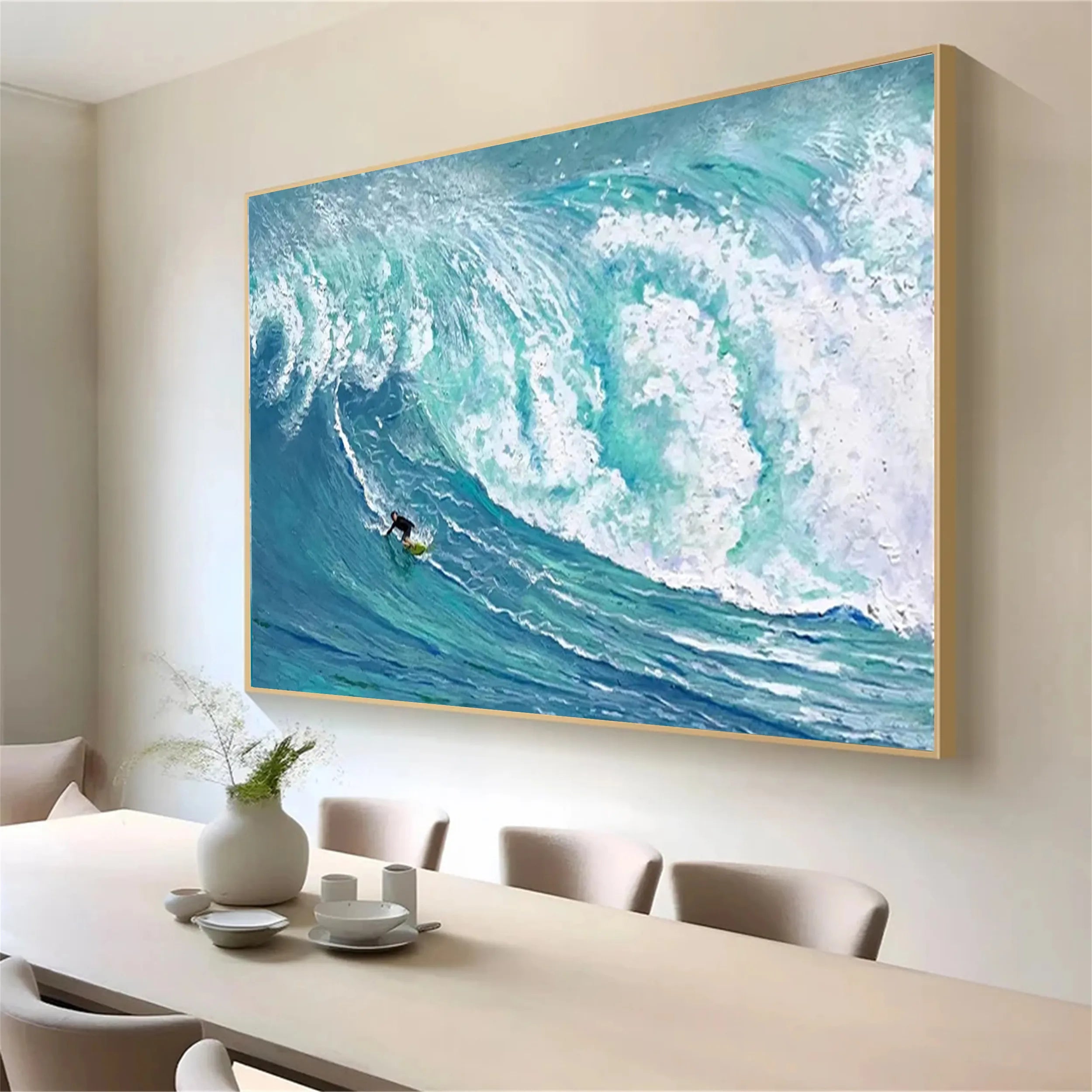Ocean and Sky Painting #OS135 - Stunning Coastal Wall Art for Home & Office Decor | Perfect for Living Room, Bedroom, or Beach House