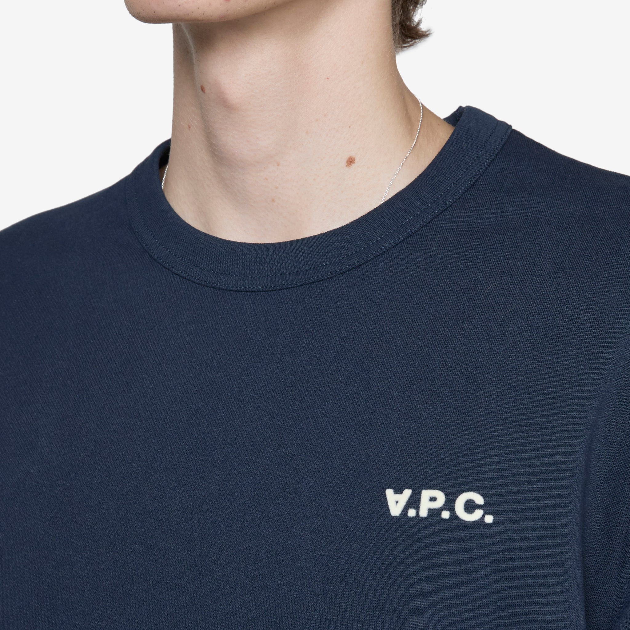 Stylish Boxy Petit VPC T-Shirt in Dark Navy & Ecru - Perfect for Casual Wear, Street Style, and Everyday Comfort