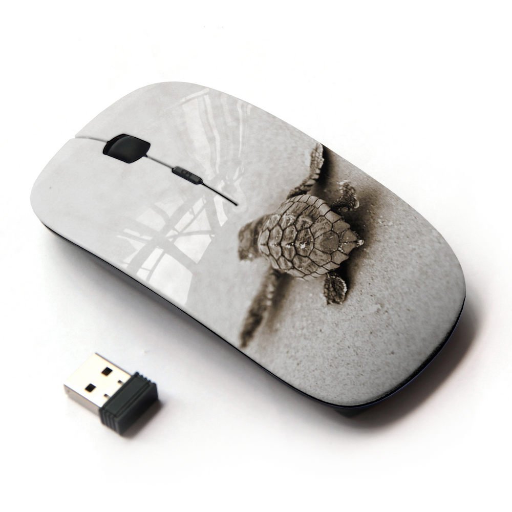 2.4G Wireless Optical Mouse - Cute Turtle Design, Ergonomic Comfort for PC, Laptop, Mac - Perfect for Office, Home & Gaming Use