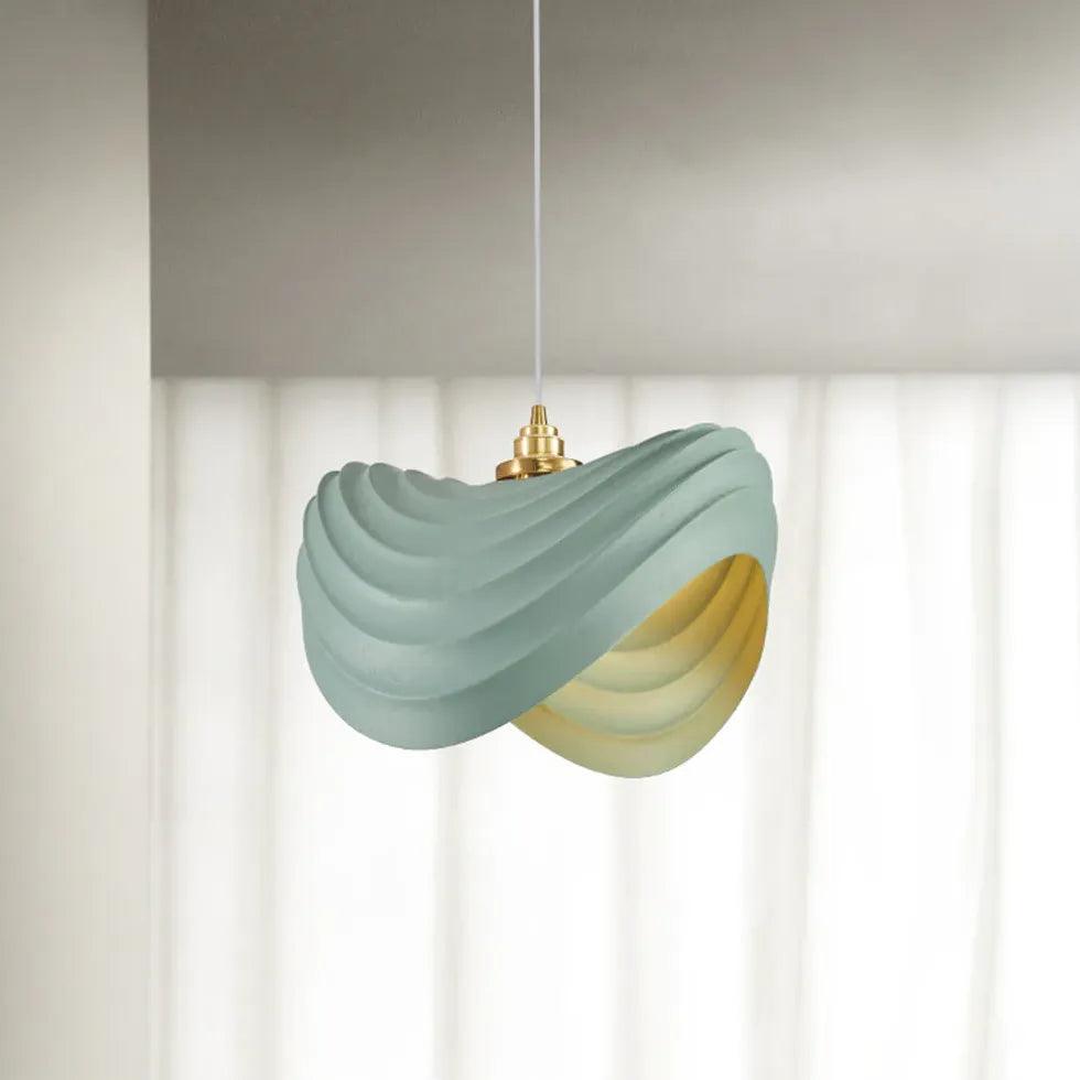 Modern Wave-Shaped White Pendant Light for Dining Room - Elegant Ceiling Lighting Fixture for Kitchen Island, Breakfast Nook & Contemporary Home Decor