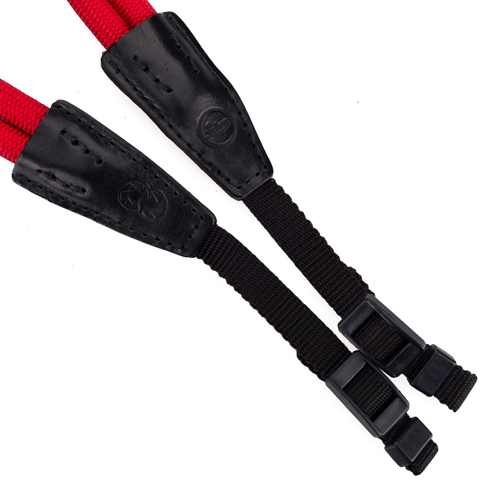 Cooph Leica Double Rope Strap - 100cm Nylon Camera Neck Strap (Red) for Leica M, Q & SL Series - Perfect for Travel, Street Photography & Everyday Use