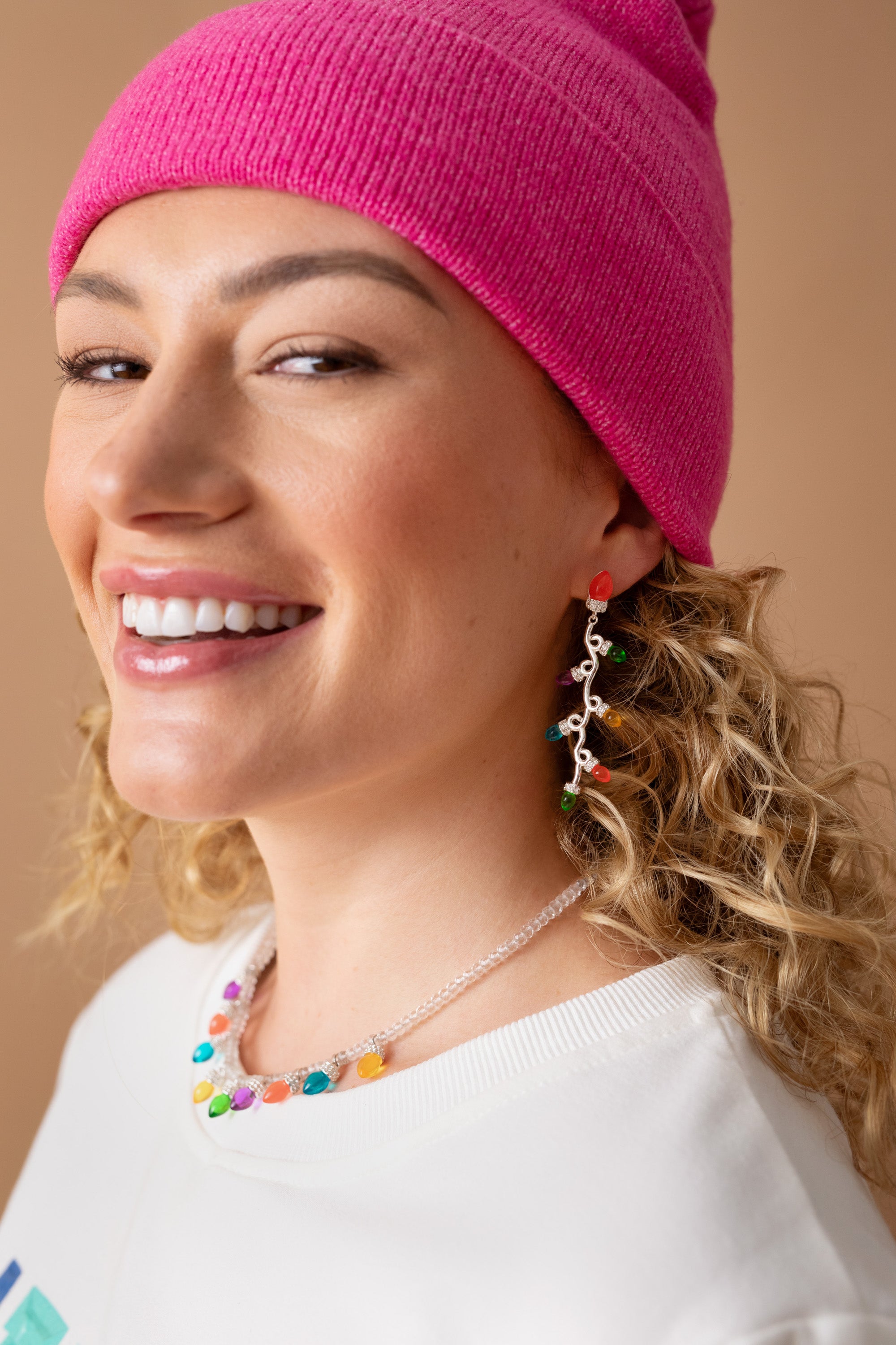 Festive Christmas Light Bulb Earrings - Holiday Party Jewelry for Women, Girls - Perfect for Xmas Gifts, Office Parties & Family Gatherings
