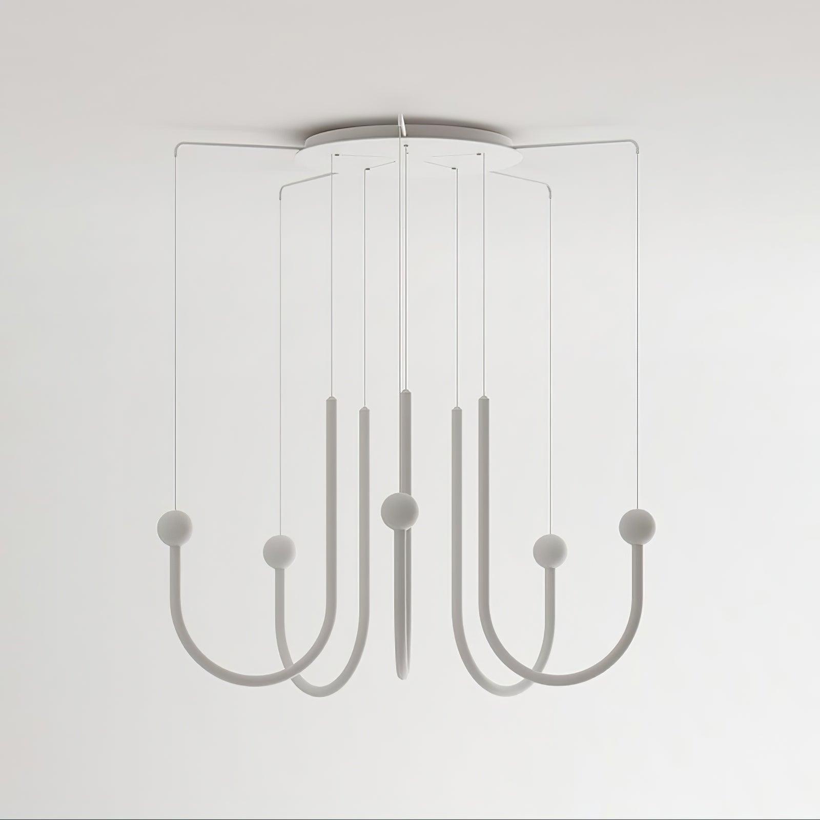 Modern Chord Point Pendant Light - Adjustable Hanging Ceiling Lamp for Kitchen Island, Dining Room & Bedroom Lighting - Industrial Style Fixture with Vintage Edison Bulb Compatibility