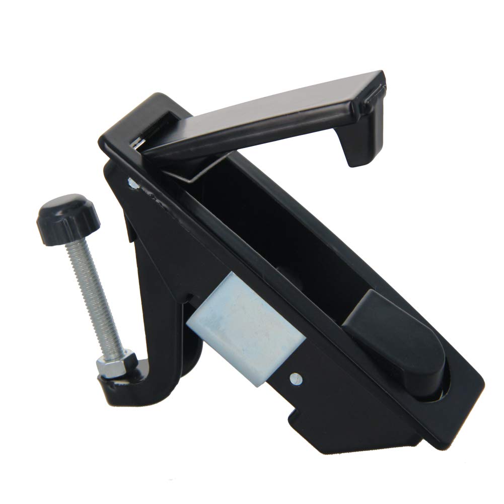 MroMax 1Pcs Electric Cabinet Door Cam Lock - 22mm Thick Panel Push Button Pop Up Lock (606-2 Black) - Secure Storage Cabinets, Electrical Panels & Office Furniture
