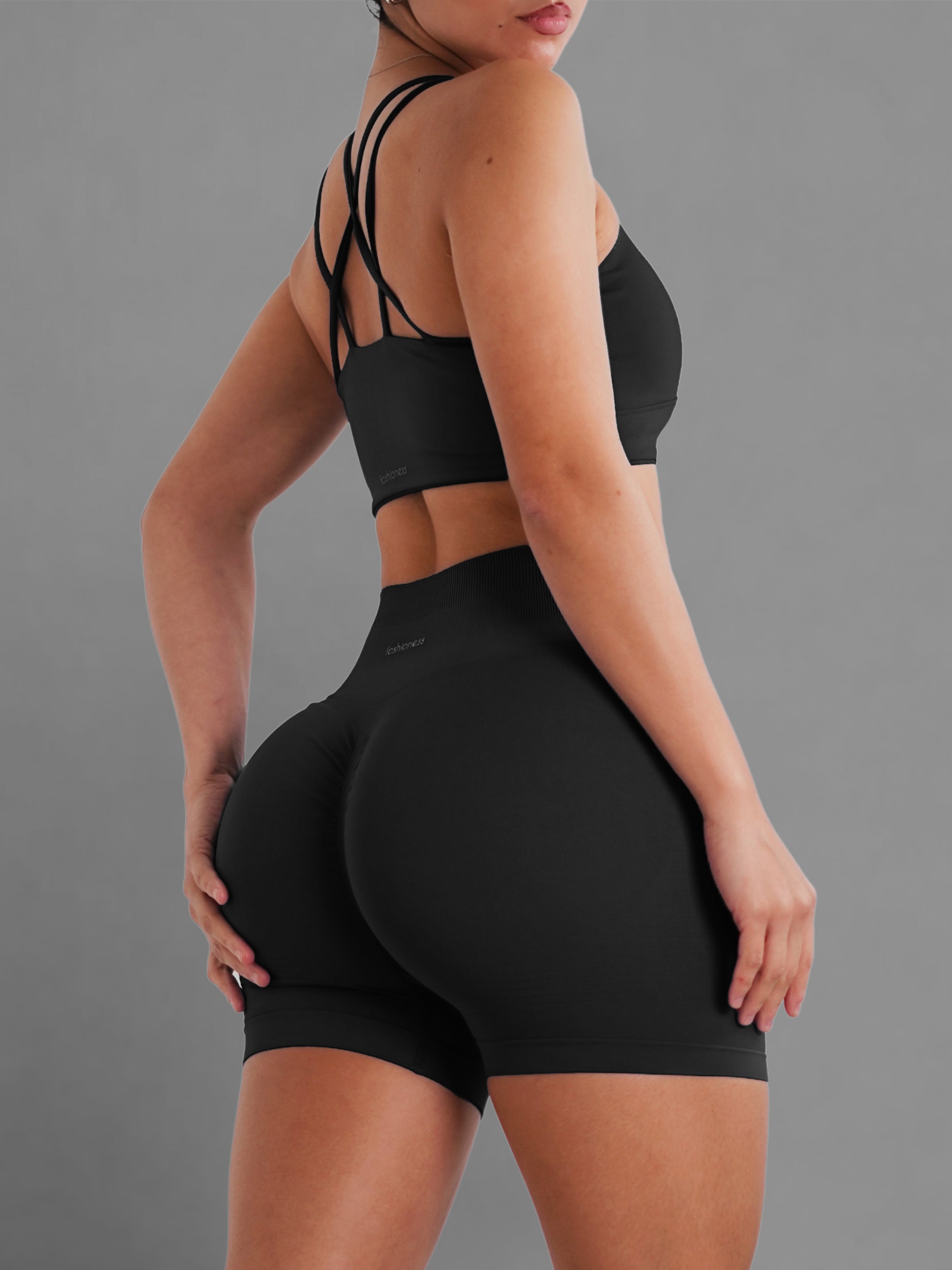 Ballerina Sports Bra for Women - High Support Workout Top - Black - Perfect for Yoga, Running & Gym