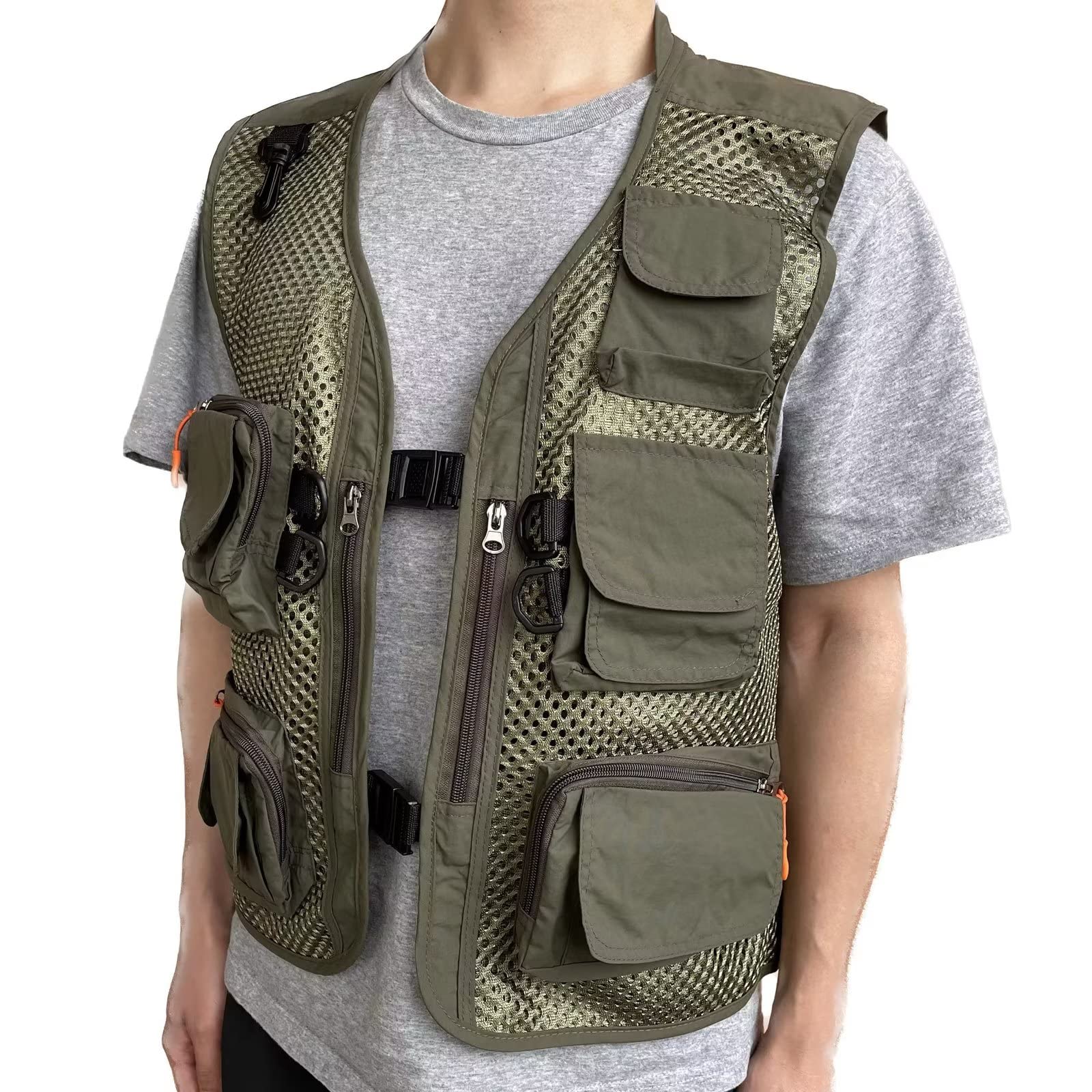 Men's Breathable Mesh Vest with Multiple Pockets - Lightweight Outdoor Gear for Travel, Fly Fishing & Photography | Perfect for Hiking, Camping & Adventure Activities