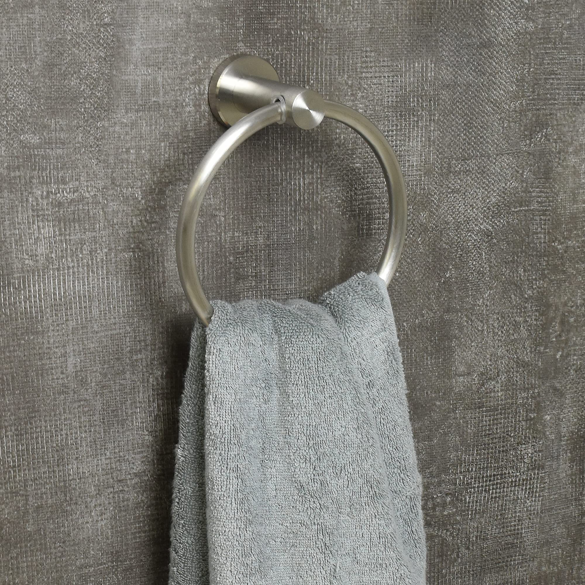 7-Piece Bathroom Hardware Set - Brushed Nickel Wall Mounted Towel Bar & Rack Set with Hooks | Bathroom Accessories for Modern Home Decor | Perfect for Showers, Bathtubs & Spa-Style Bathrooms