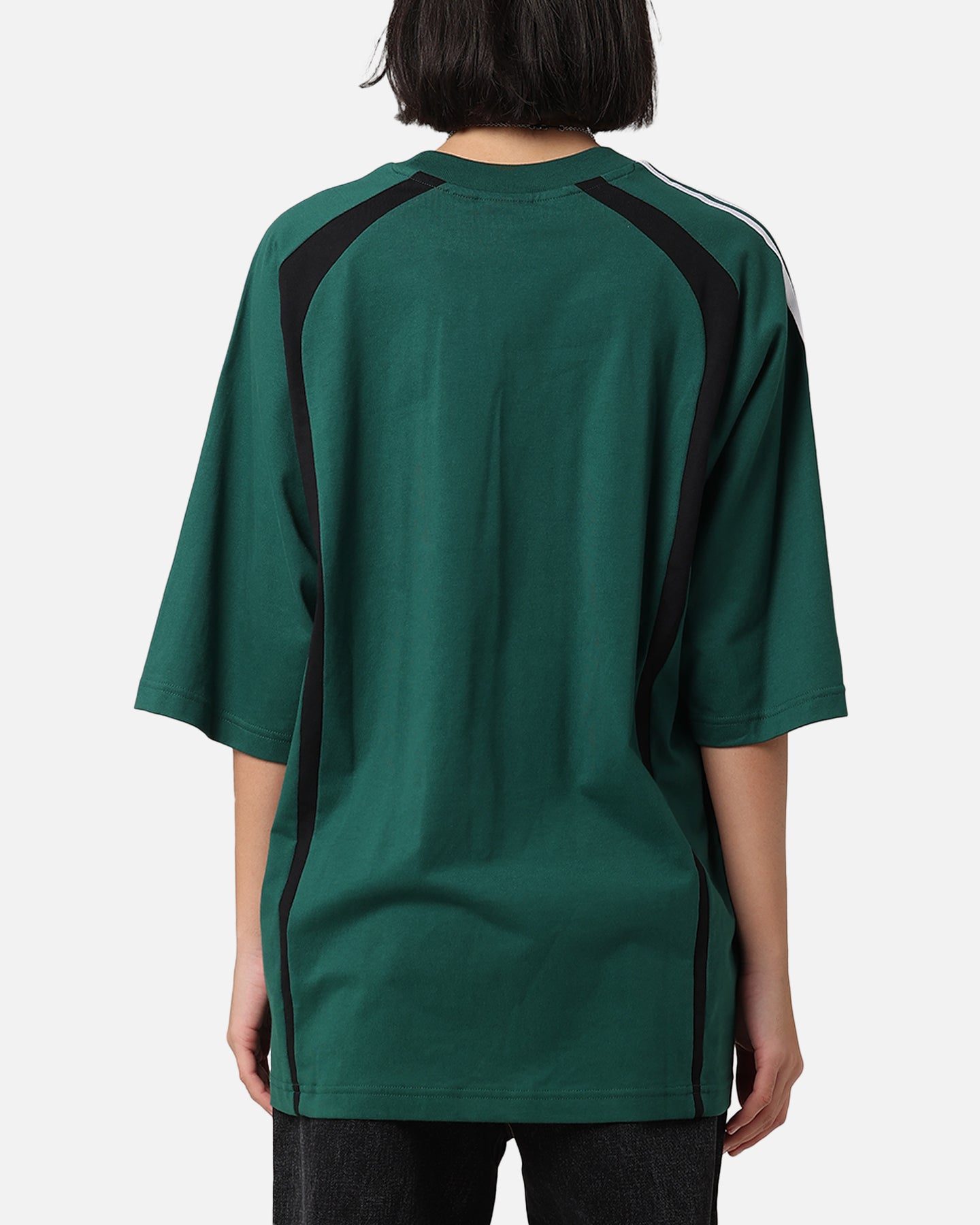 Adidas Oversized T-Shirt for Men & Women | Comfortable Cotton Crewneck Tee | Collegiate Green | Casual Streetwear & Loungewear for Everyday Wear
