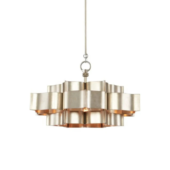 Grand Lotus Large Black Chandelier - Elegant Modern Ceiling Light Fixture for Dining Room, Living Room & Bedroom Decor