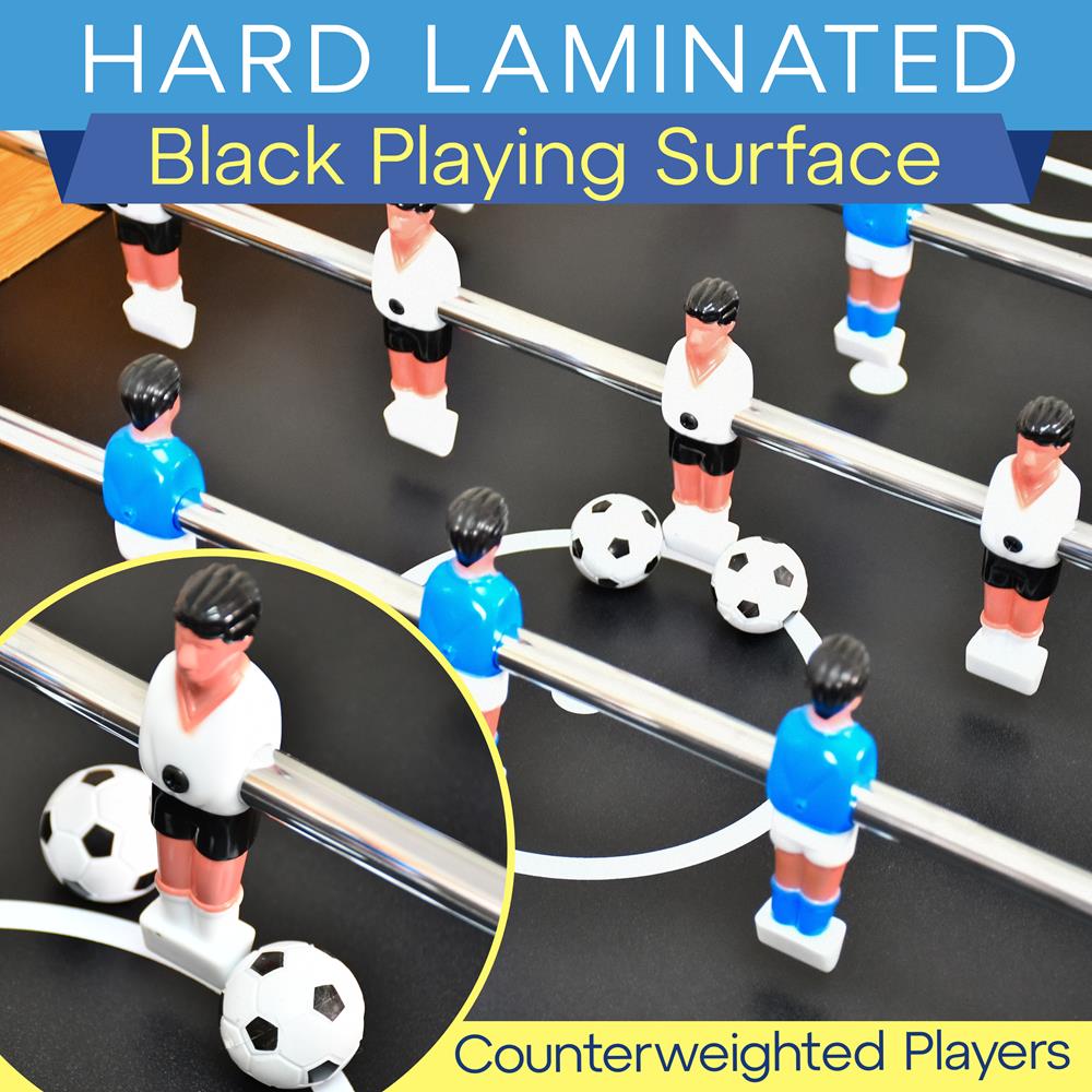 Premium Soccer Foosball Table - 4 Player Multiplayer Game for Home & Bar - Perfect for Game Rooms, Basements, and Entertainment Spaces