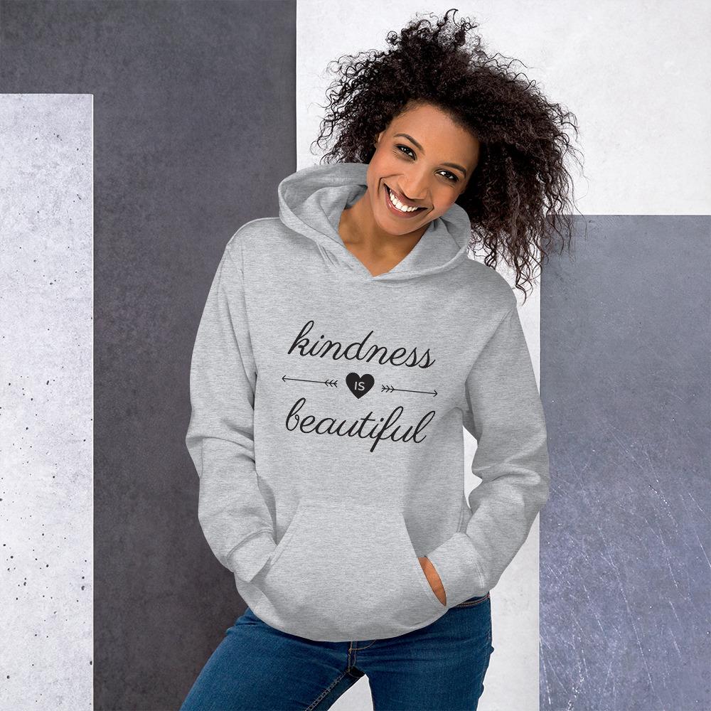 Kindness Matters Boho Beautiful Hoodie Sweater - Positive Affirmation Yoga Pullover - Love Happy Hippie Sweatshirt - Boho Clothing Winter Wear for Yoga, Meditation & Cozy Loungewear