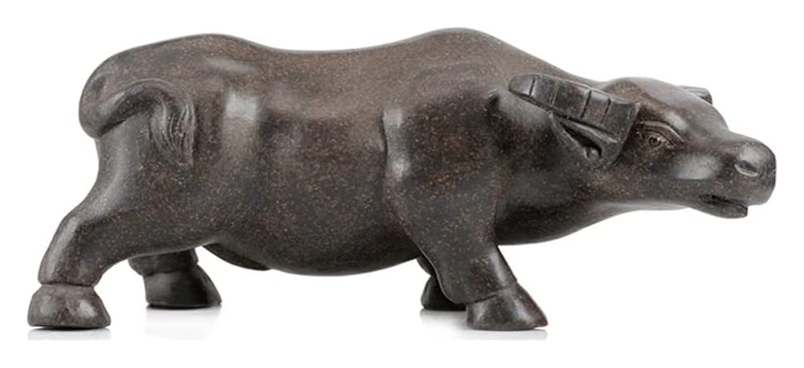 Handmade Ceramic Buffalo Statue - Purple Clay Art Sculpture for Table Decor, Tea Pet & Desktop Ornament | Perfect for Home Decor, Office Desk & Party Decoration