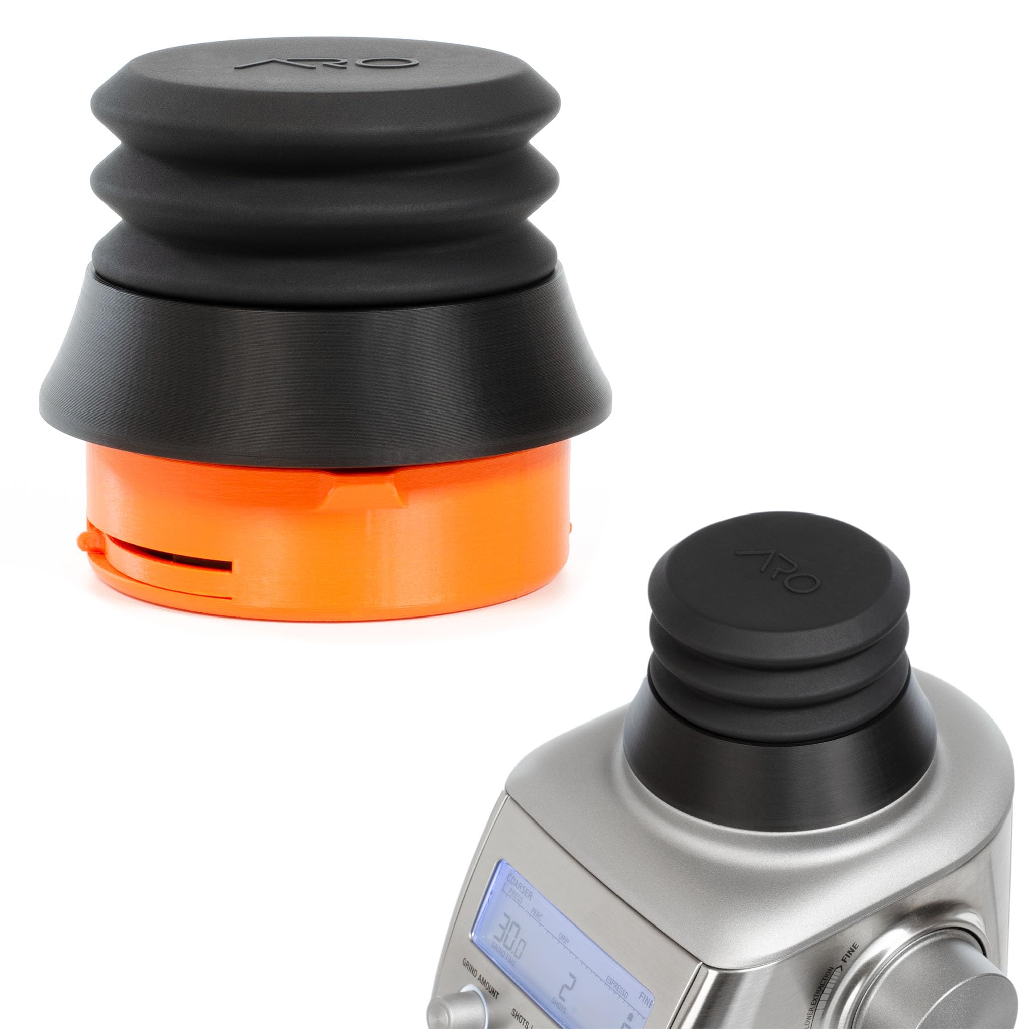 Premium Single Dose Coffee Hopper with Silicone Bellows & Anti-Popcorning Weight - Compatible with Breville Smart Grinder Pro (Black) | Perfect for Home Baristas & Espresso Enthusiasts