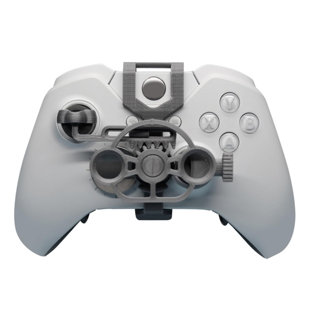 Xbox One S/X/Elite Mini Steering Wheel Controller - 3D Printed Racing Game Wheel Accessory for Enhanced Gaming Experience (Silver) | Perfect for Racing Games, Simulation Driving & Competitive Gaming