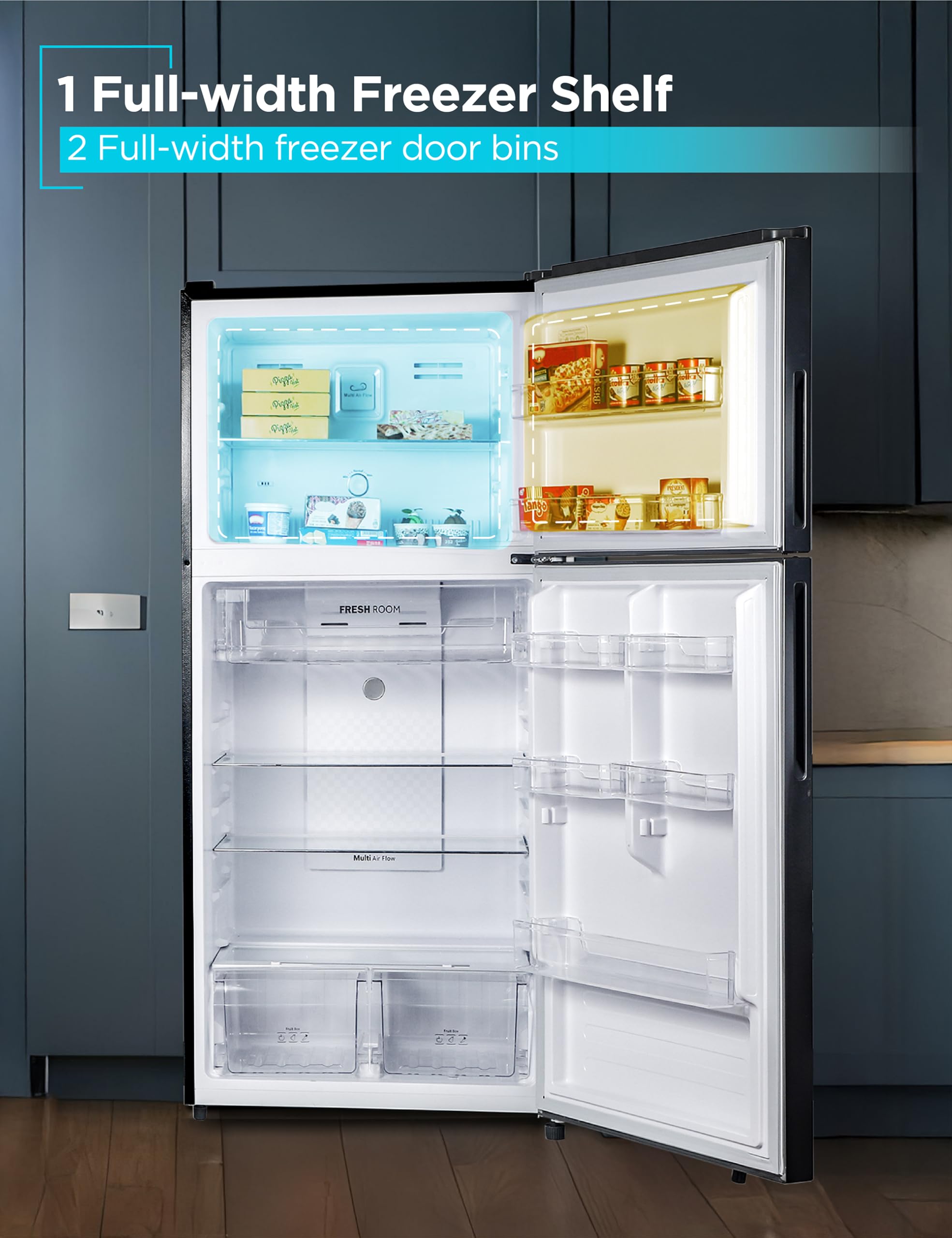 BLACK+DECKER 16.4 Cu. Ft. Top Freezer Refrigerator with Adjustable Temperature Controls, Auto Defrost, Energy Efficient Full Size Kitchen Fridge (BR1640KB, Black) - Perfect for Family Homes, Apartments & Restaurants