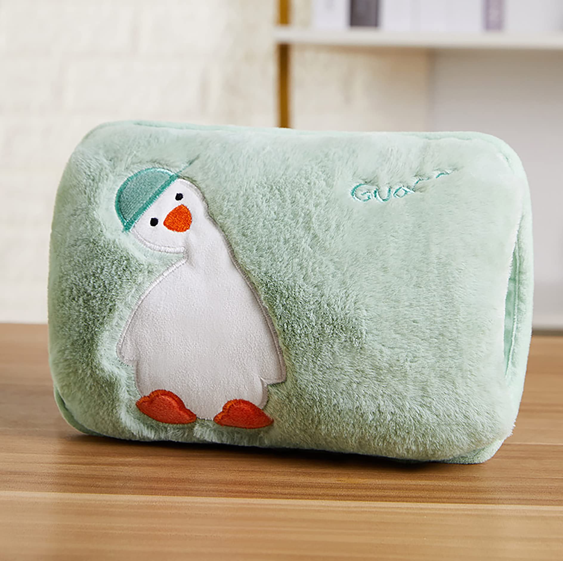 Rechargeable Electric Heating Pad - Plush Bunny Hand Warmer for Winter, Portable Hot Water Bottle with Explosion-Proof Safety, 10.24x7.09x1.18in - Perfect for Cold Weather, Office, Travel & Gift Giving
