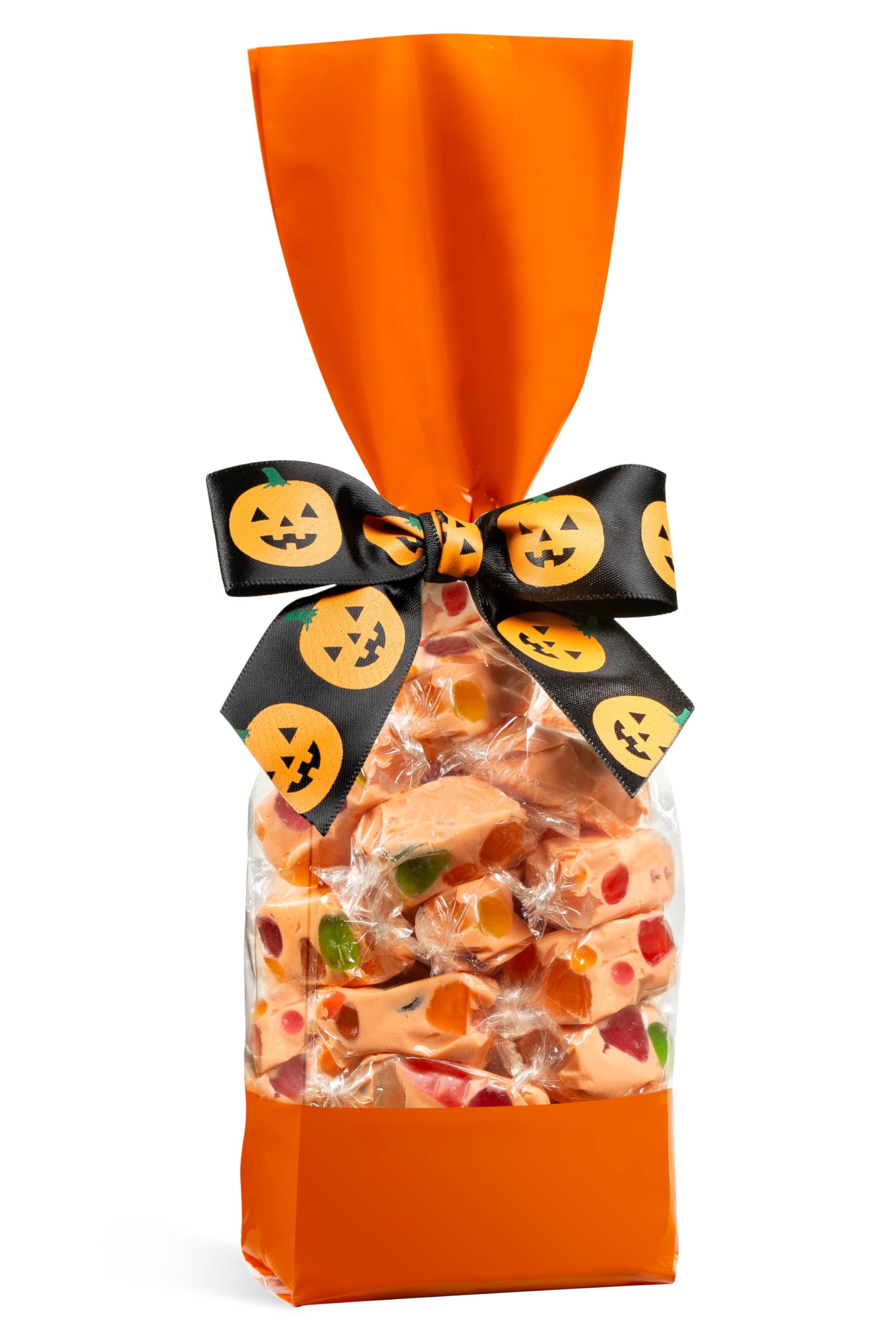 Fames Chocolates Happy Halloween Jujubes Candy Bag - Orange Flavored Nougat Candy for Trick-or-Treating, Party Favors & Holiday Gifts