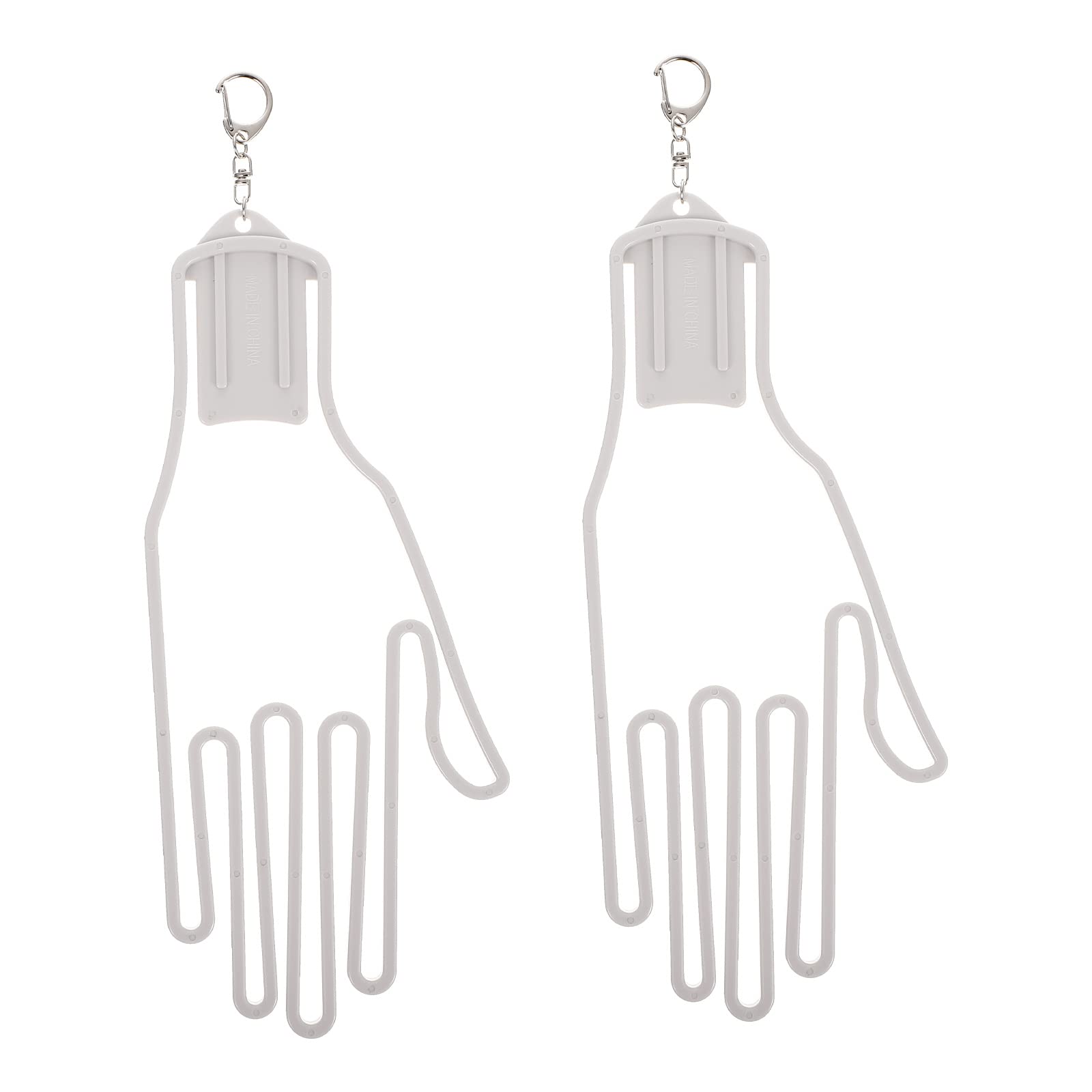 LUOZZY 2-Pack White Golf Glove Holders & Organizers - Durable Golf Glove Support Racks for Men & Women - Perfect for Golf Bags, Lockers & Home Storage