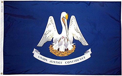 Louisiana 5' x 8' Nylon State Flag - Durable Outdoor & Indoor American Flag for Home, Garden, and Events